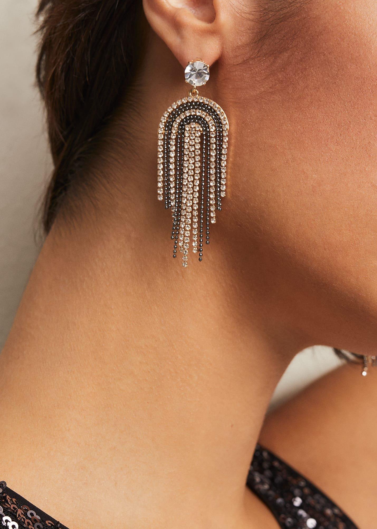 Deco Sparkle Drop Earrings