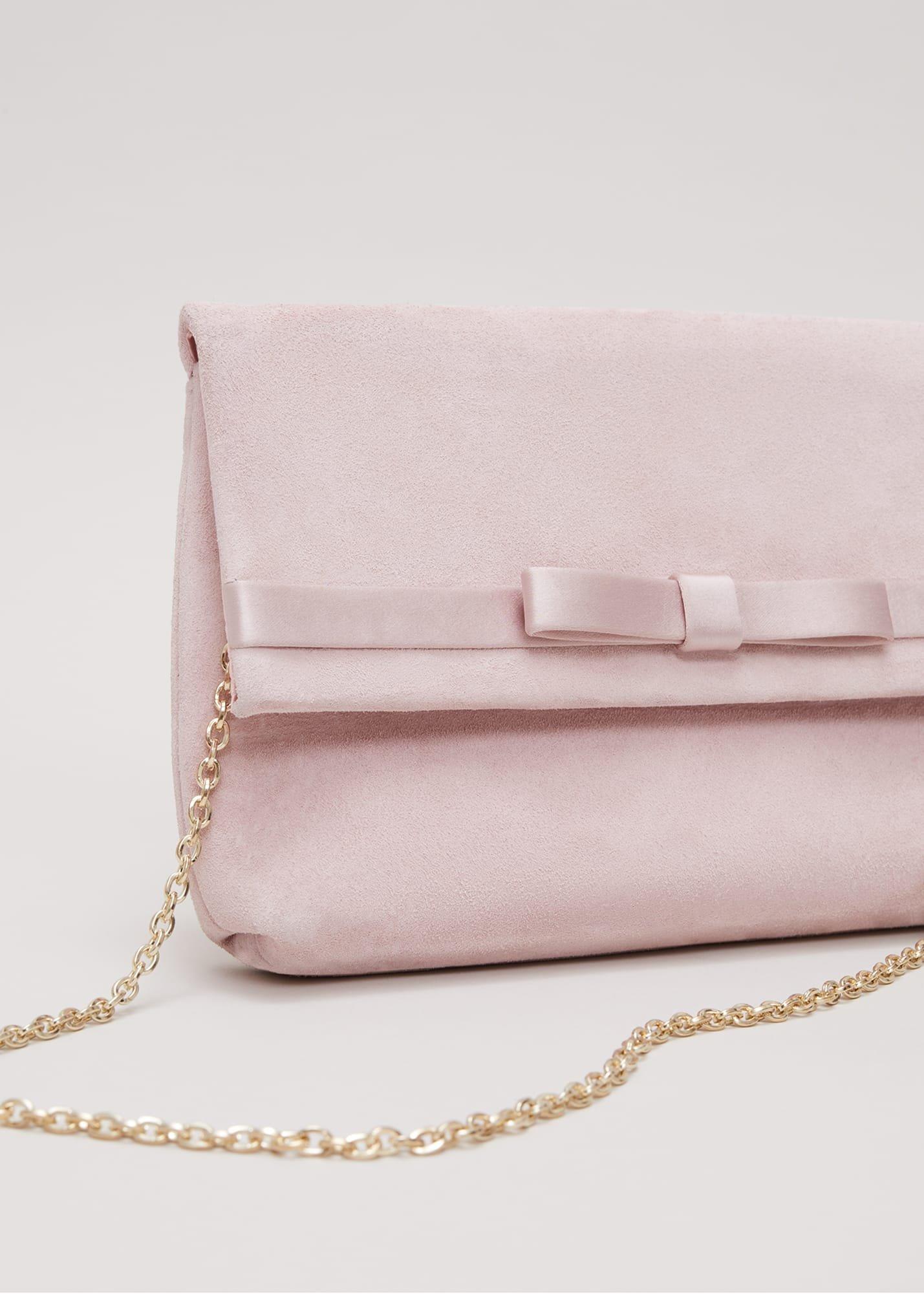 Satin Trim Bow Bag