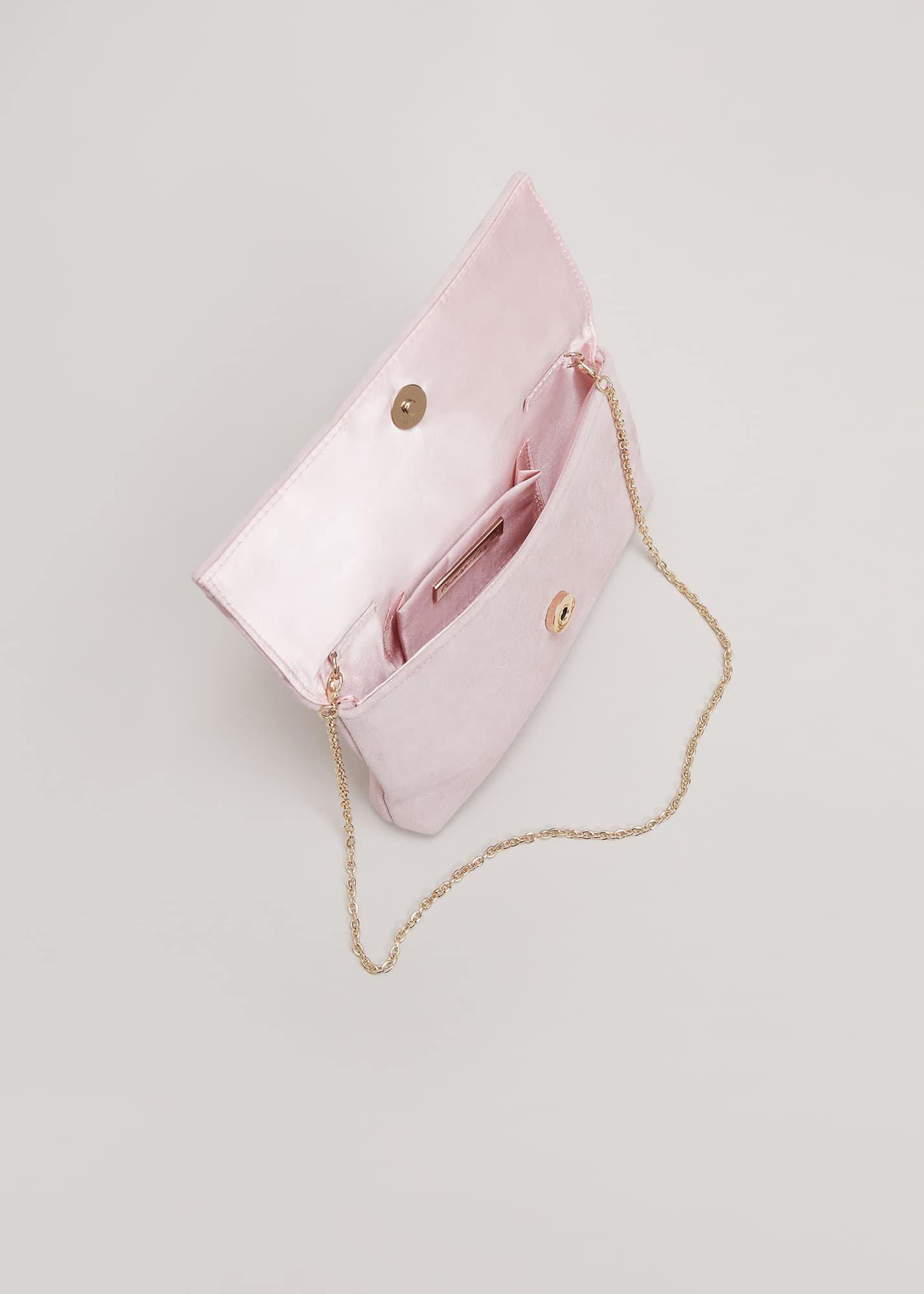 Satin Trim Bow Bag