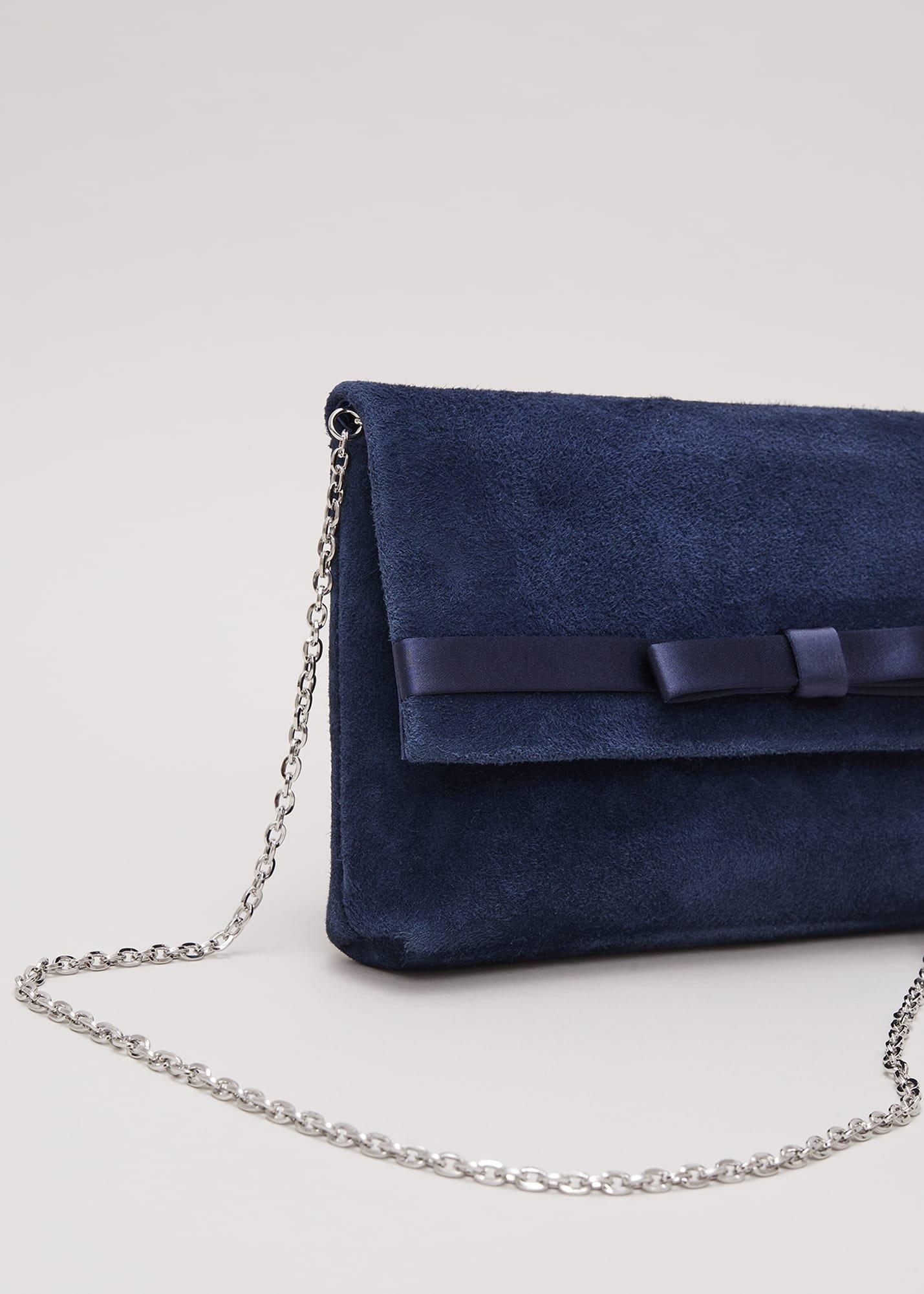 Satin Trim Bow Bag