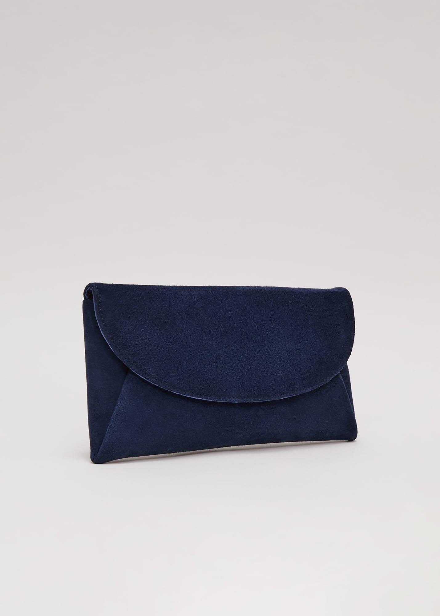 Suede Clutch Bag
