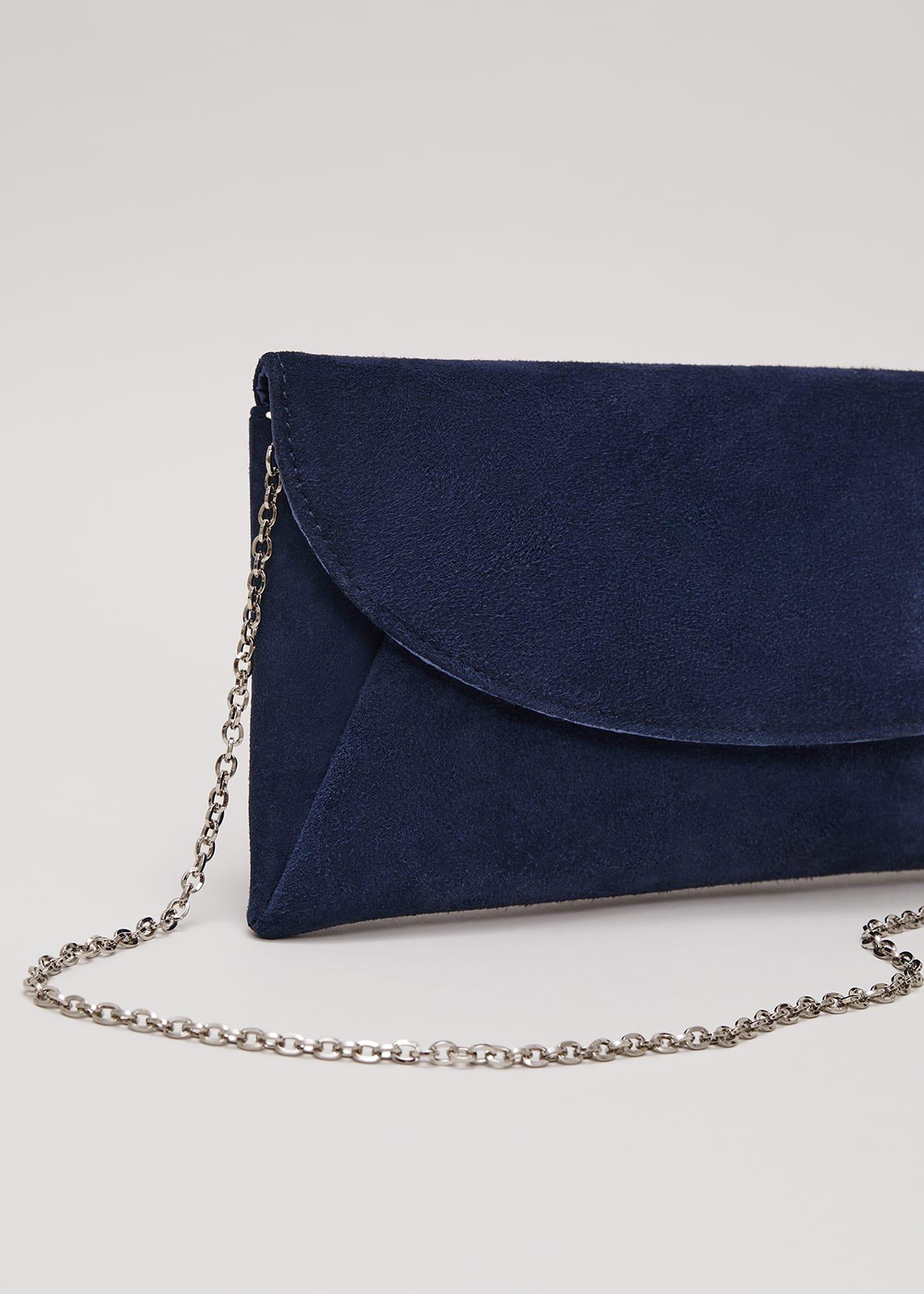 Suede Clutch Bag