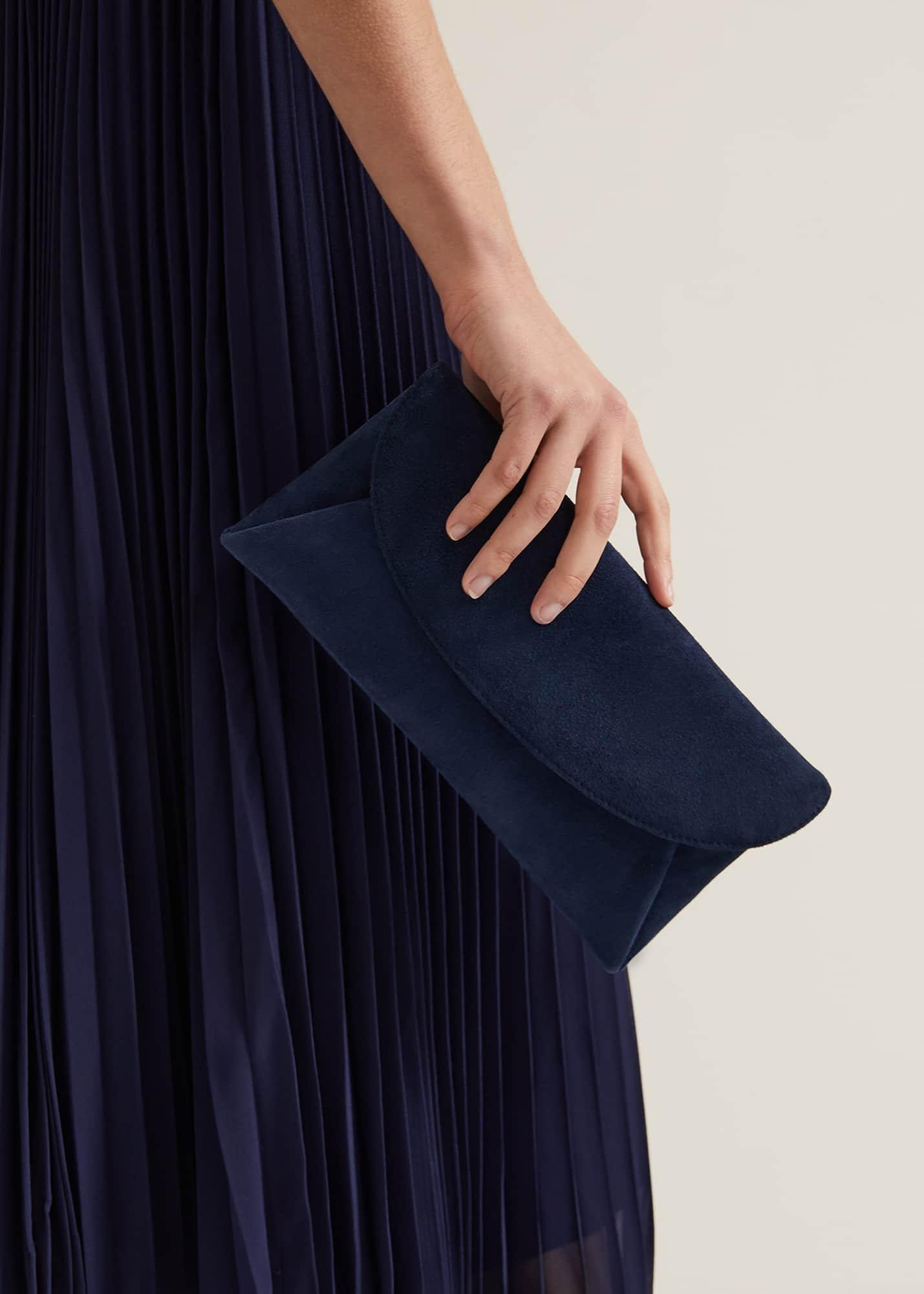 Suede Clutch Bag
