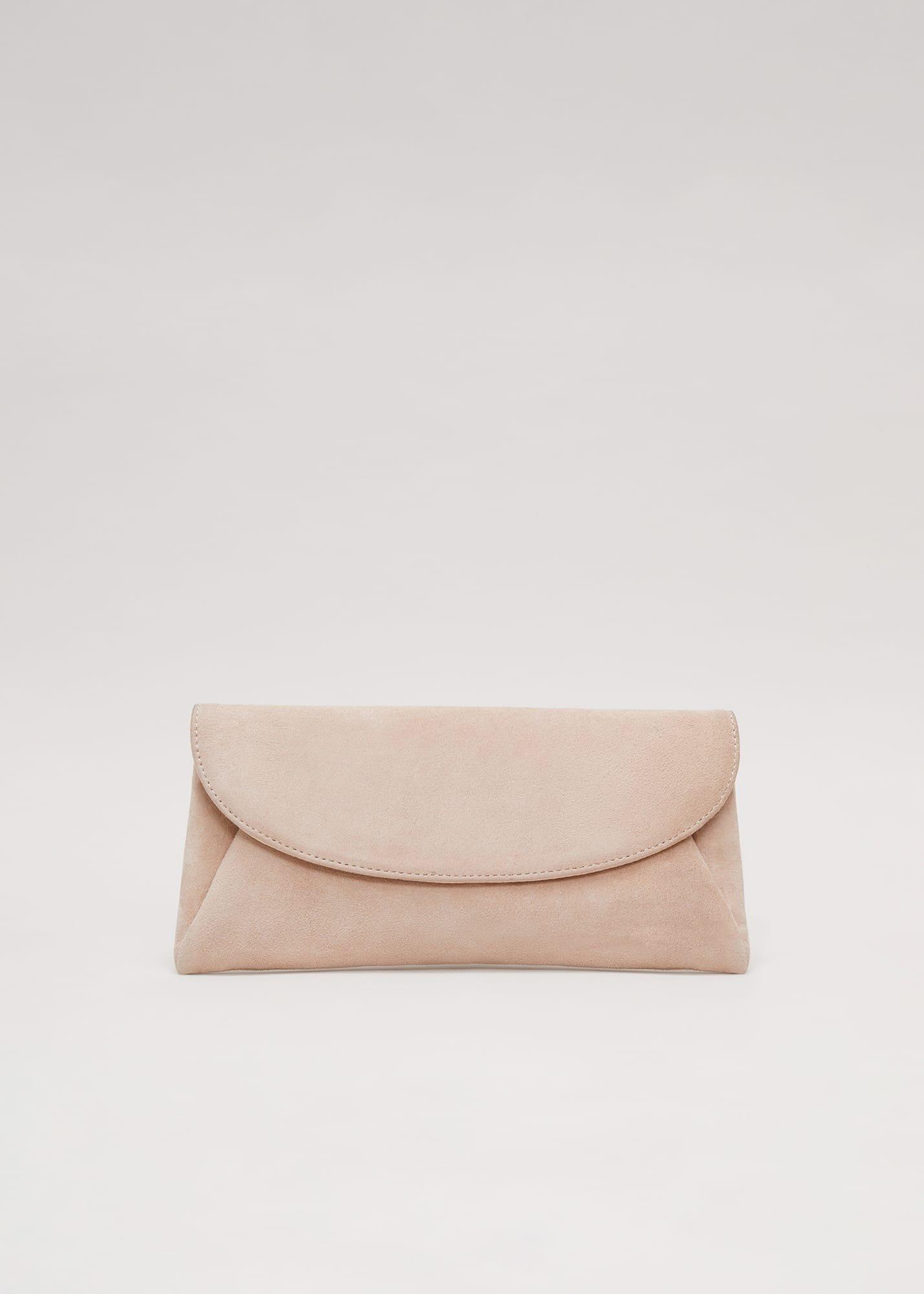 Suede Clutch Bag