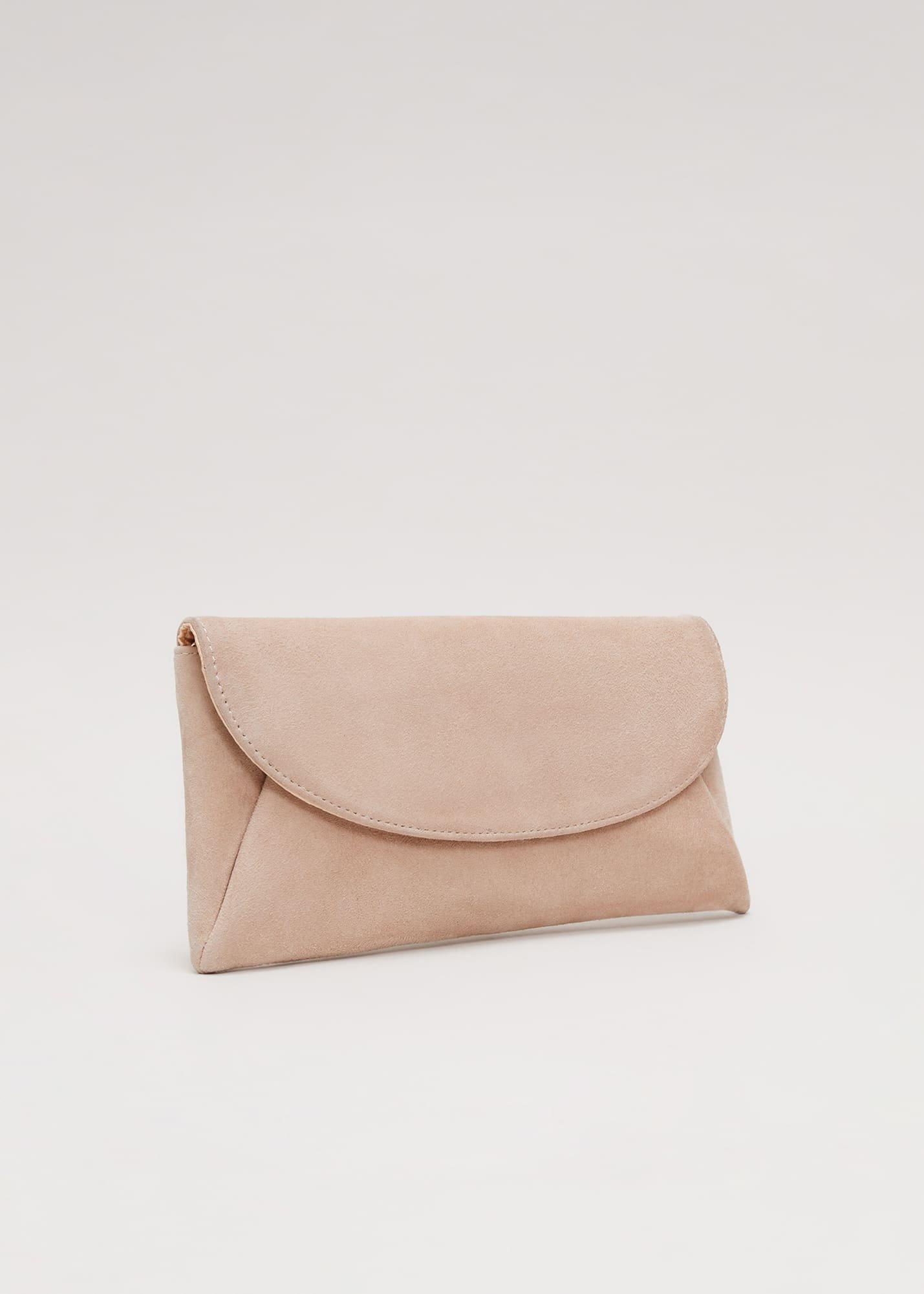 Suede Clutch Bag