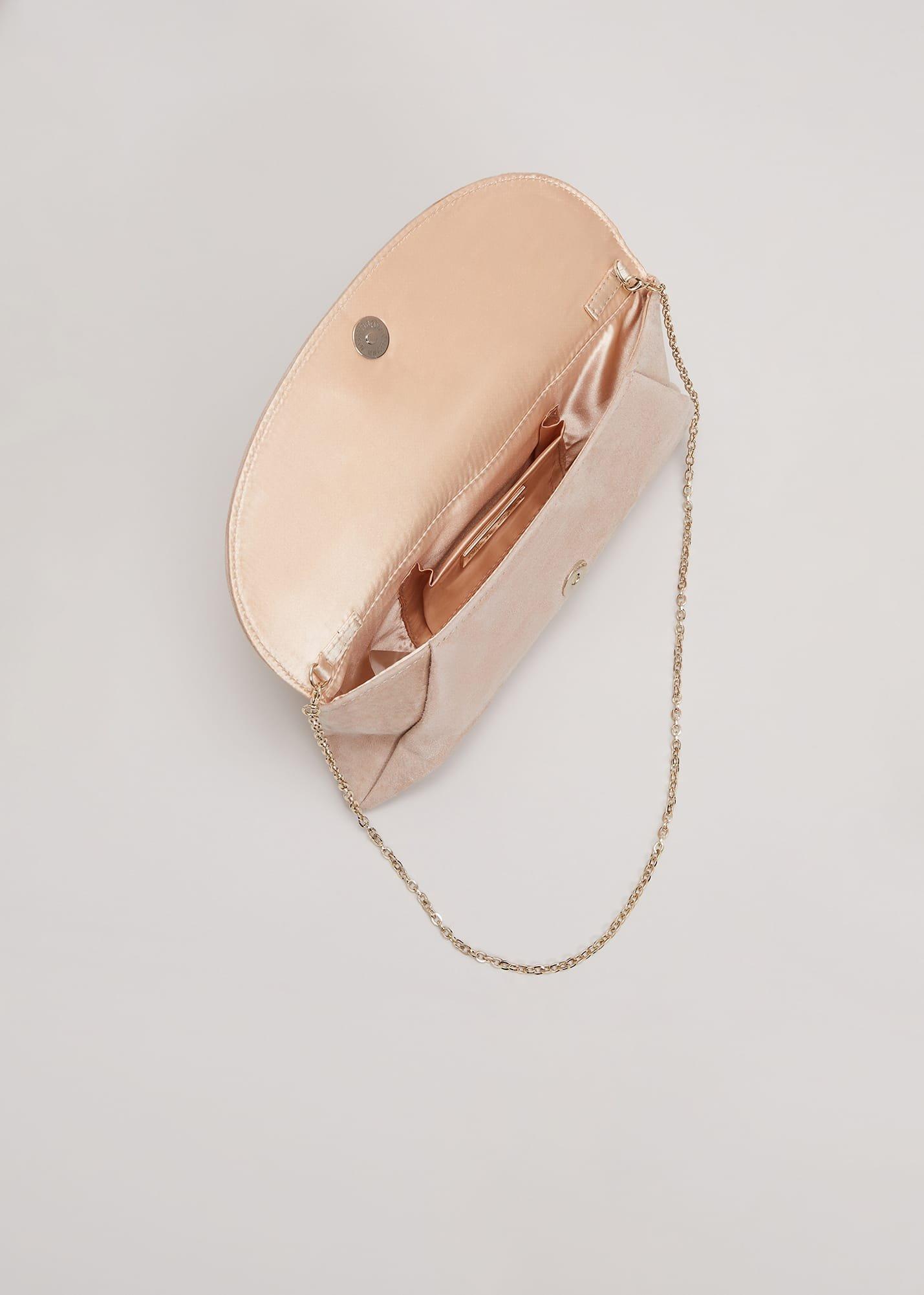 Suede Clutch Bag