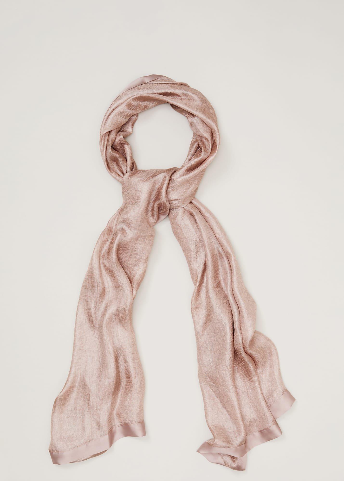 Satin Trim Scarf