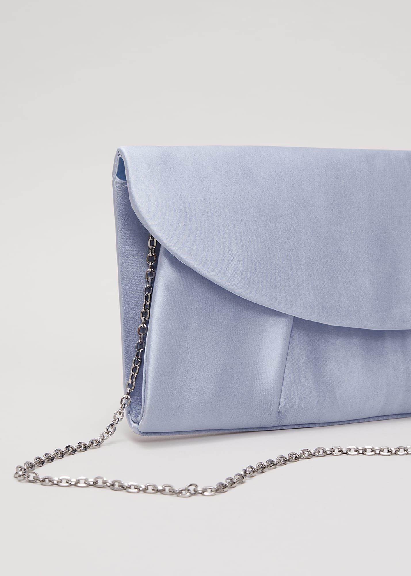 Pleat Satin Clutch Bag