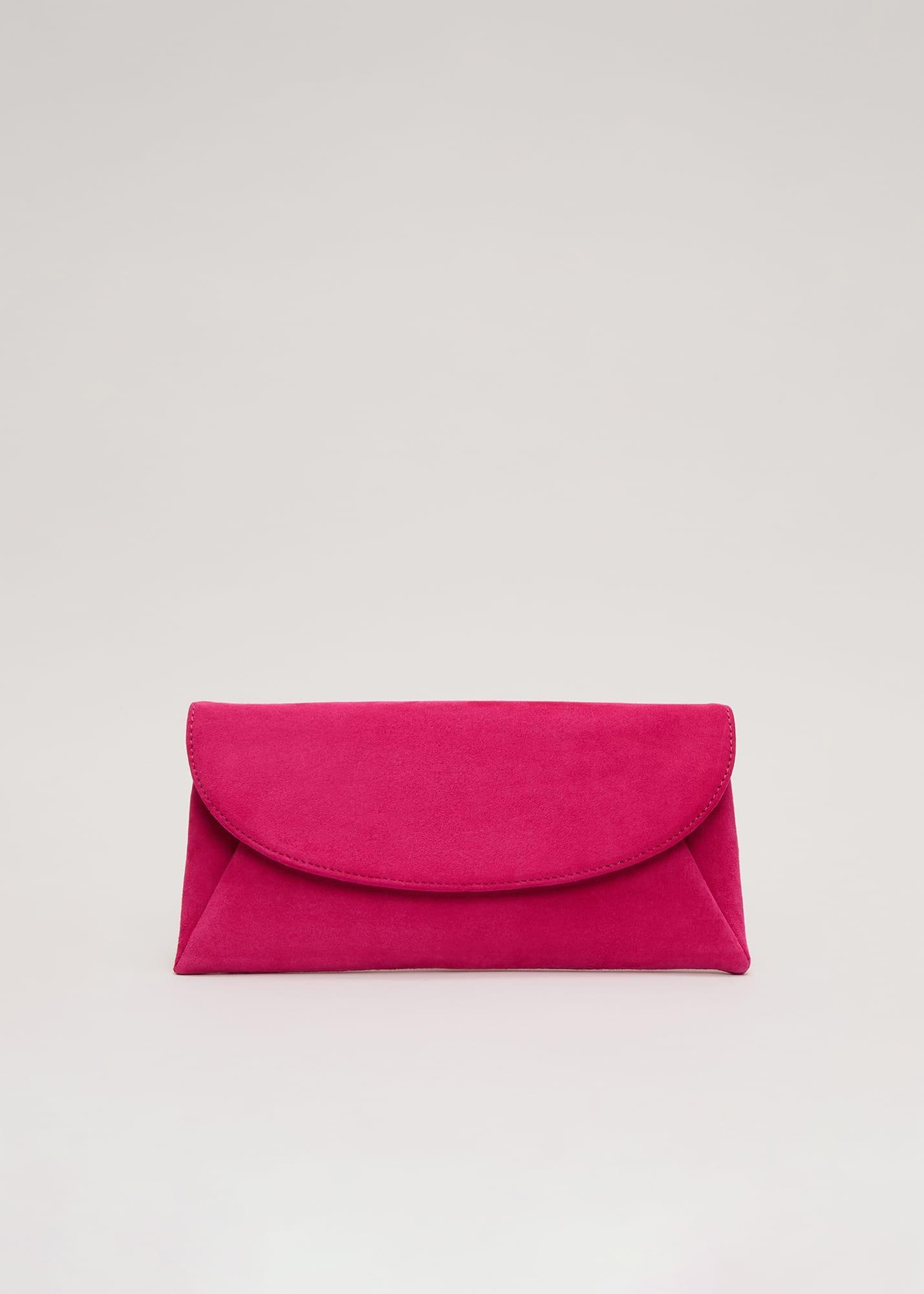 Suede Clutch Bag