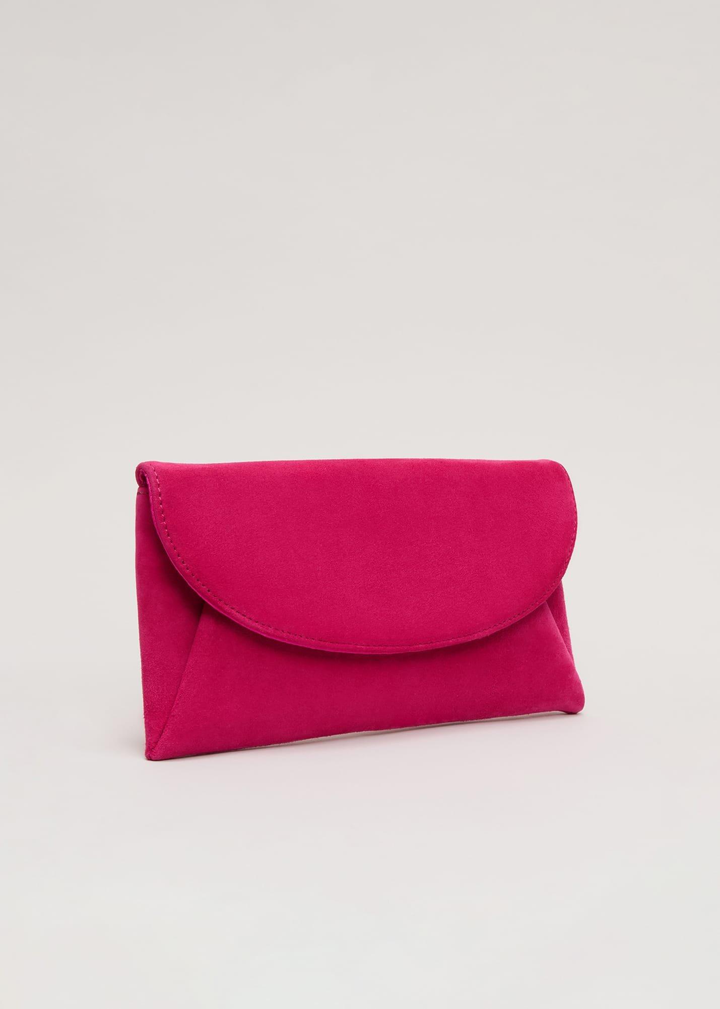 Suede Clutch Bag