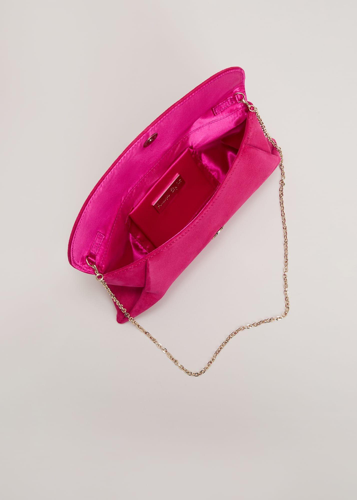 Suede Clutch Bag