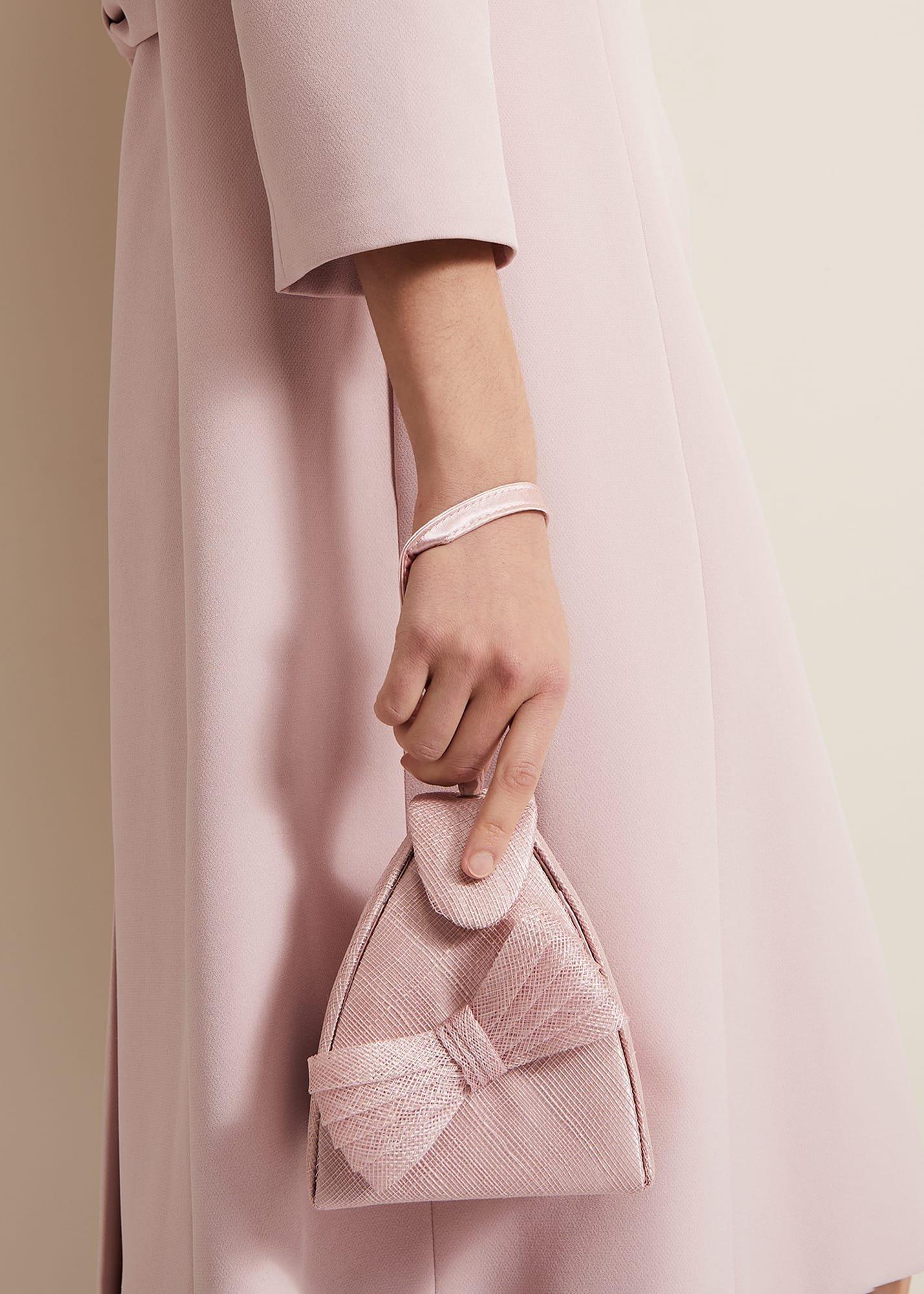 Bow Front Top Handle Bag