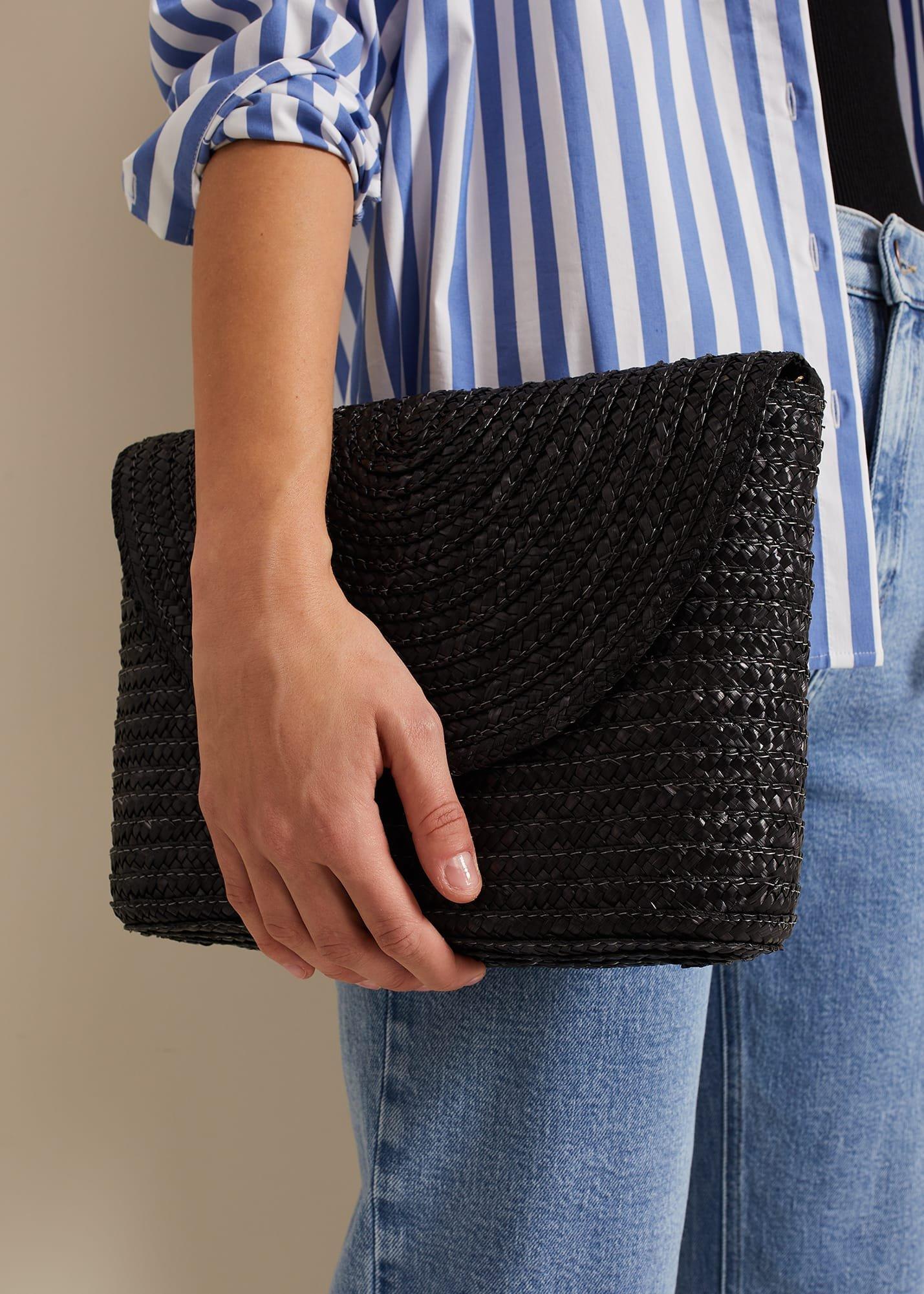 Oversized Straw Clutch Bag