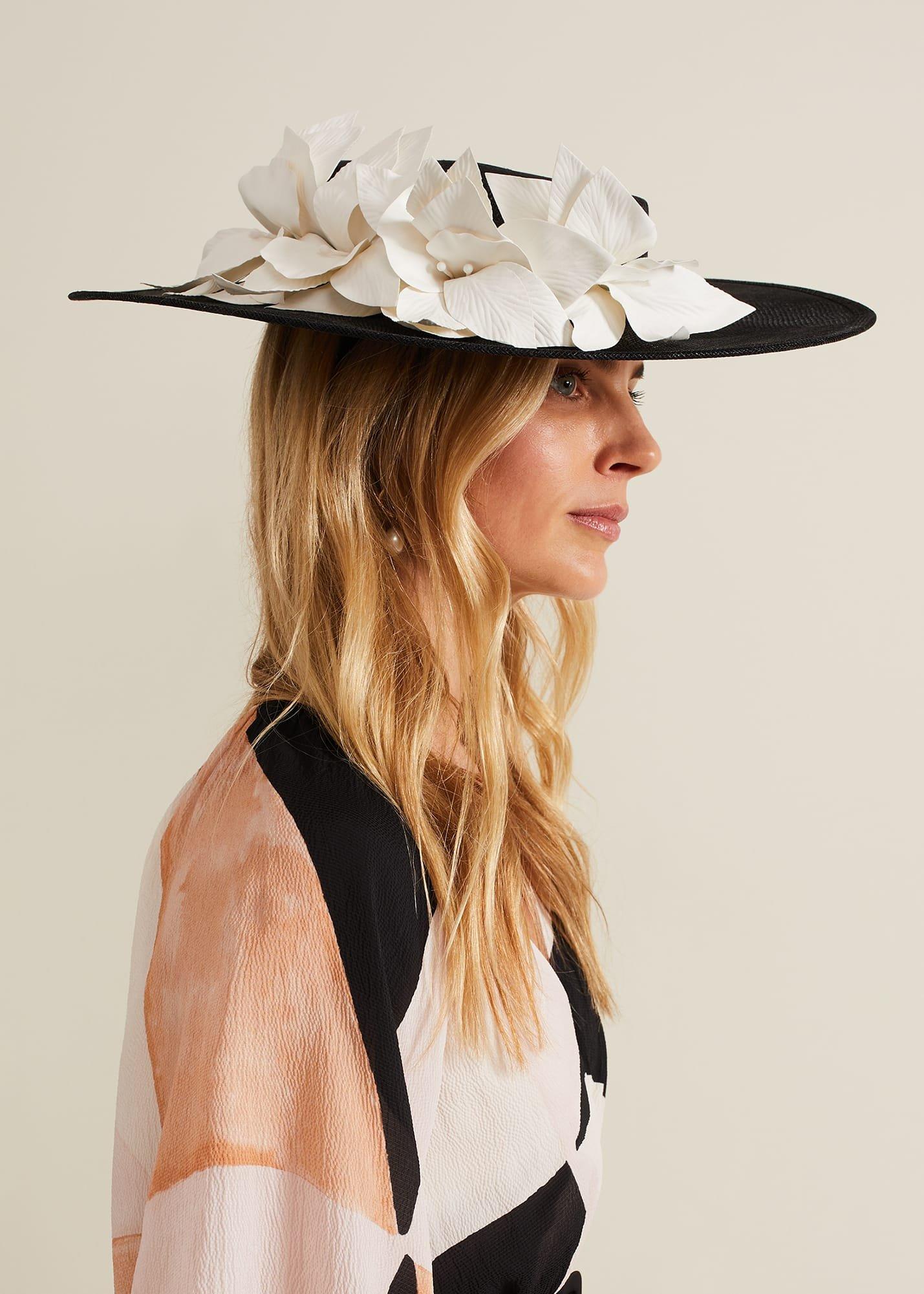 3d Flower Statement Boater Fascinator