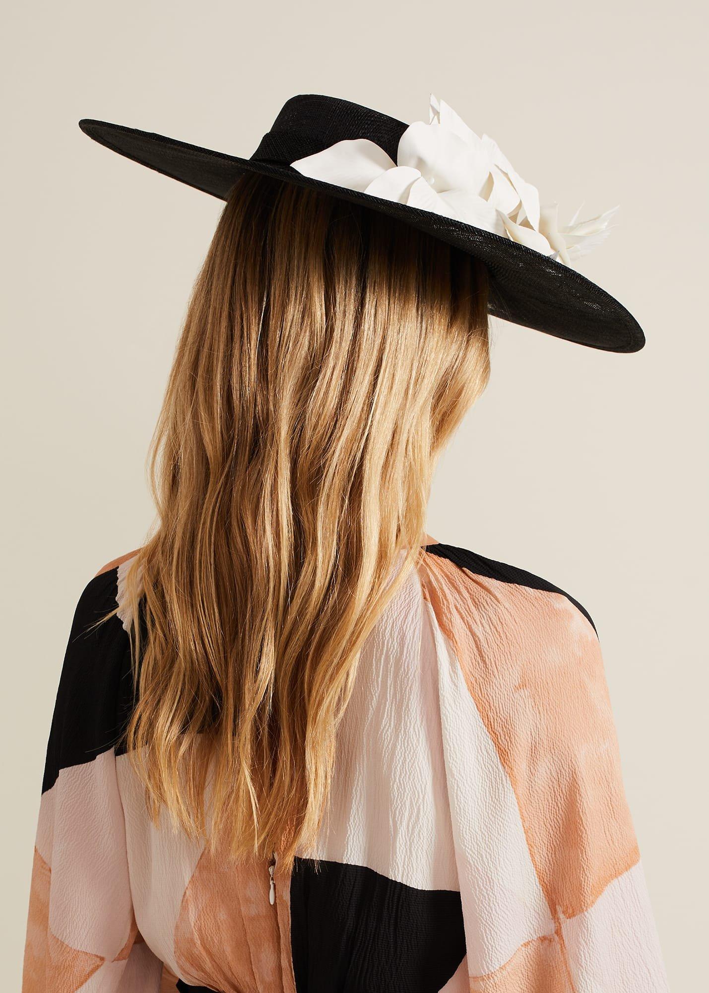 3d Flower Statement Boater Fascinator