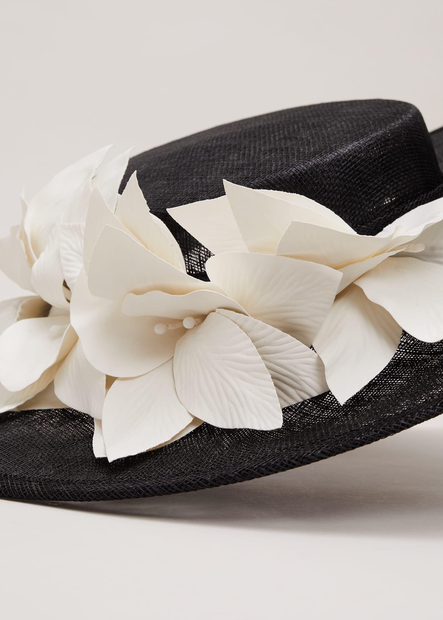3d Flower Statement Boater Fascinator