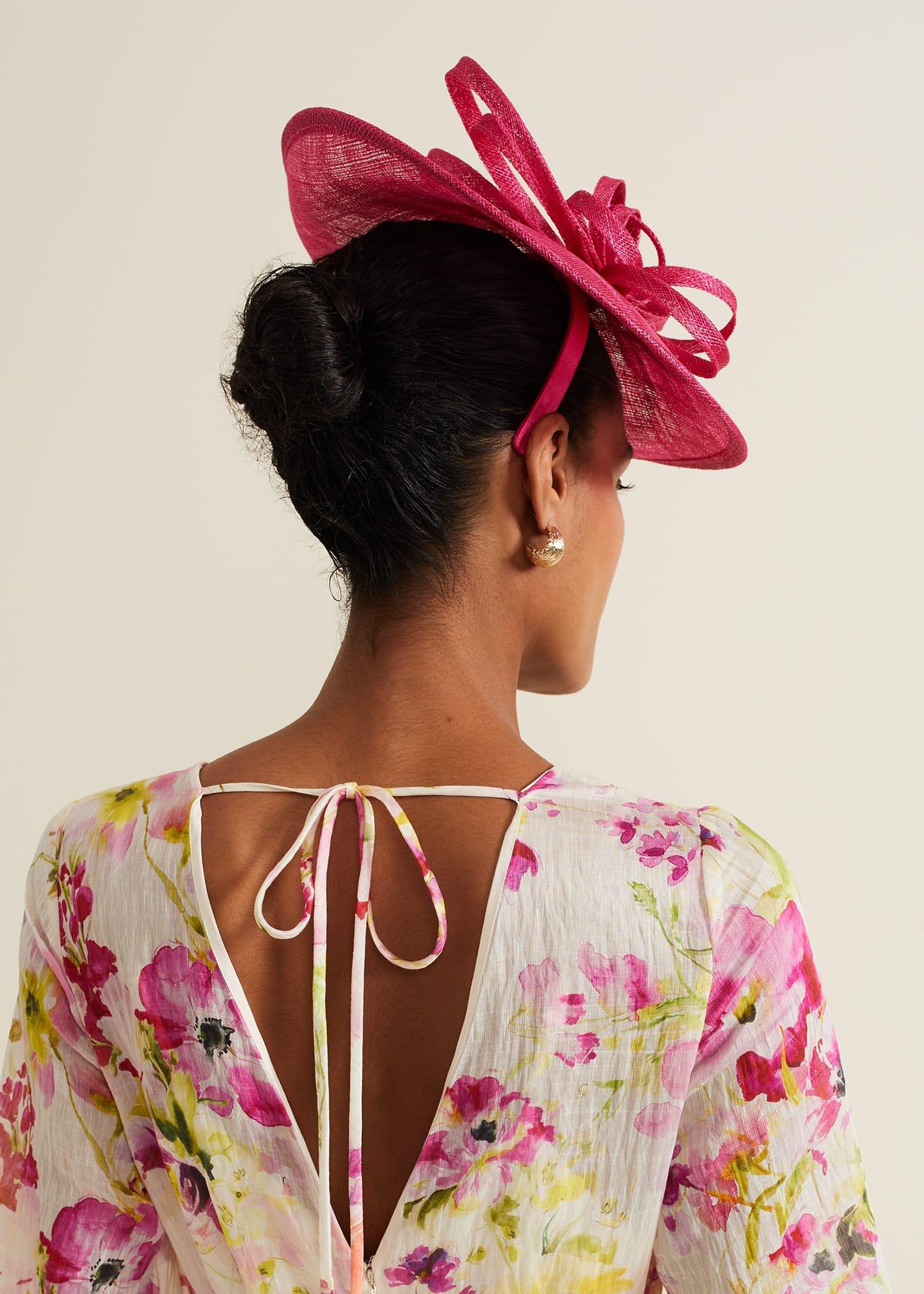 Pink Triple Twist Midi Disc Fascinator