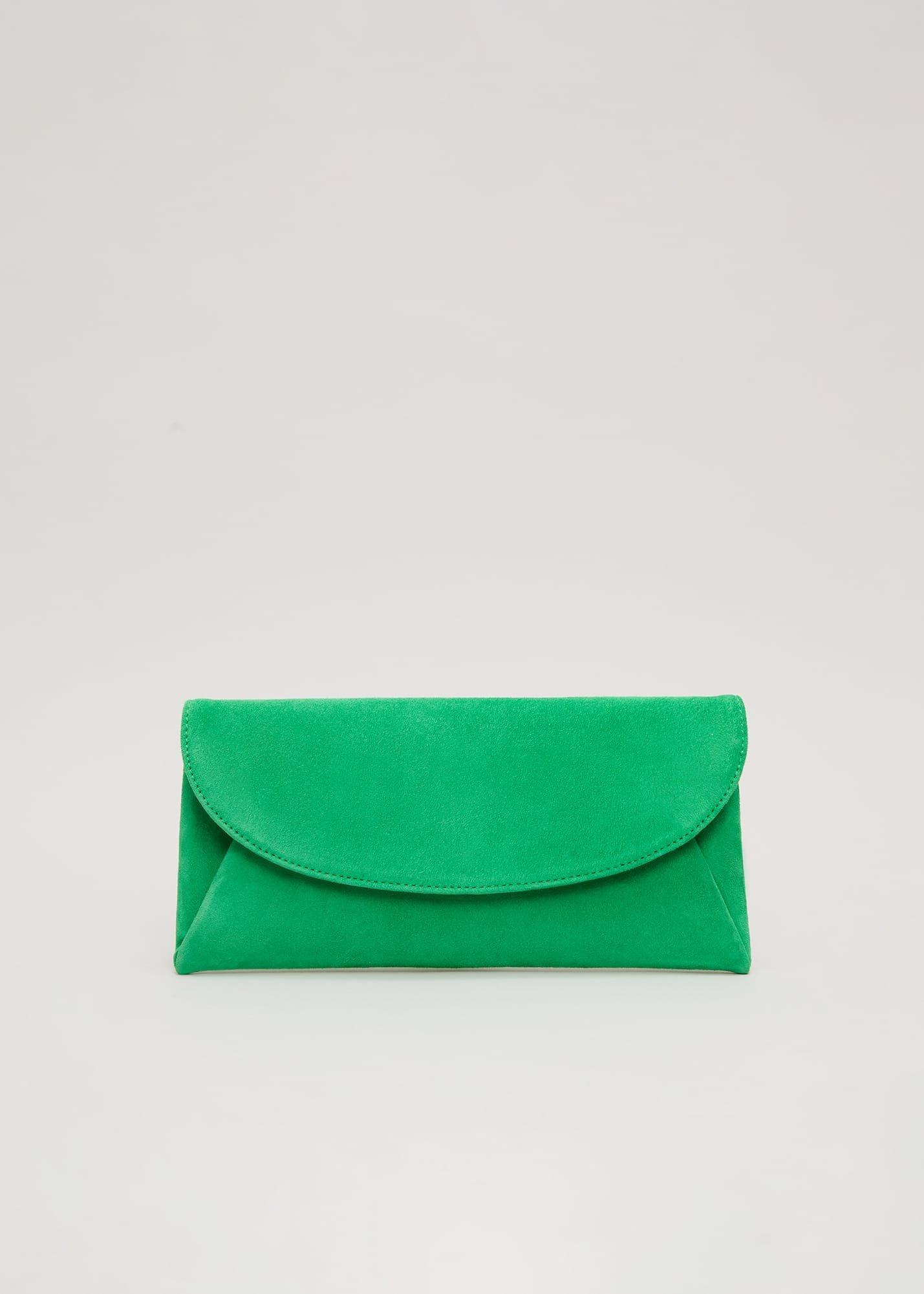 Suede Clutch Bag