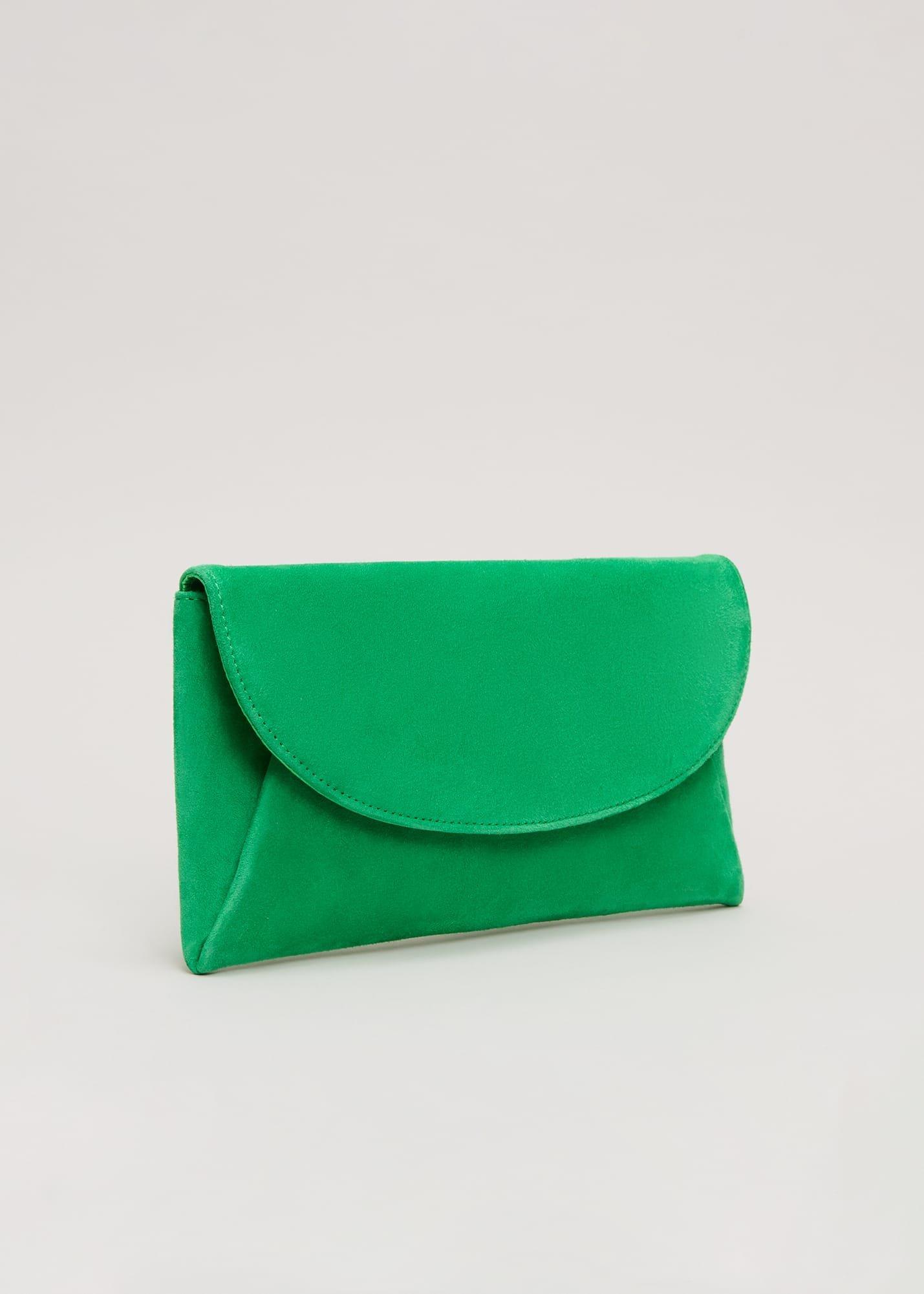 Suede Clutch Bag