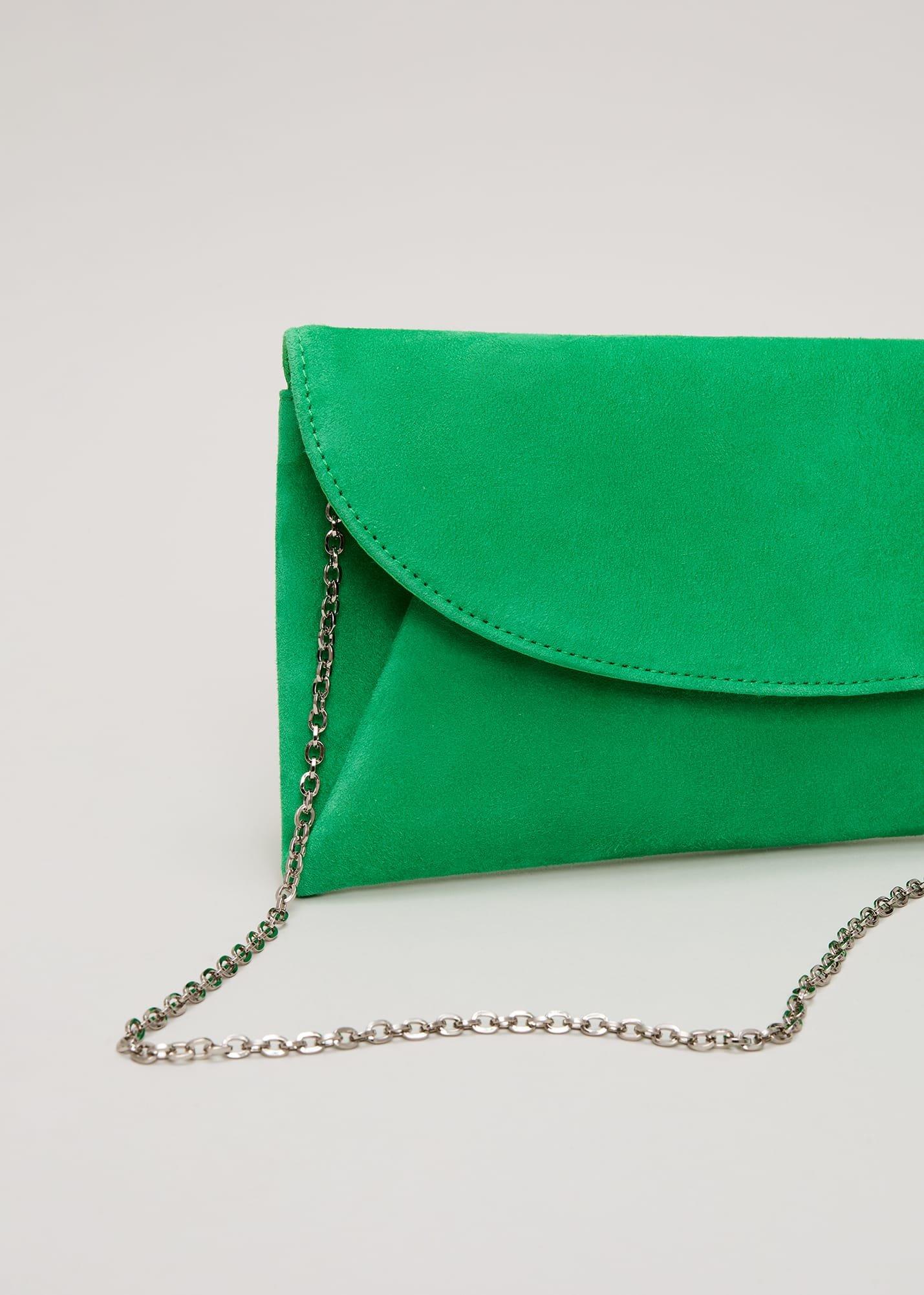 Suede Clutch Bag