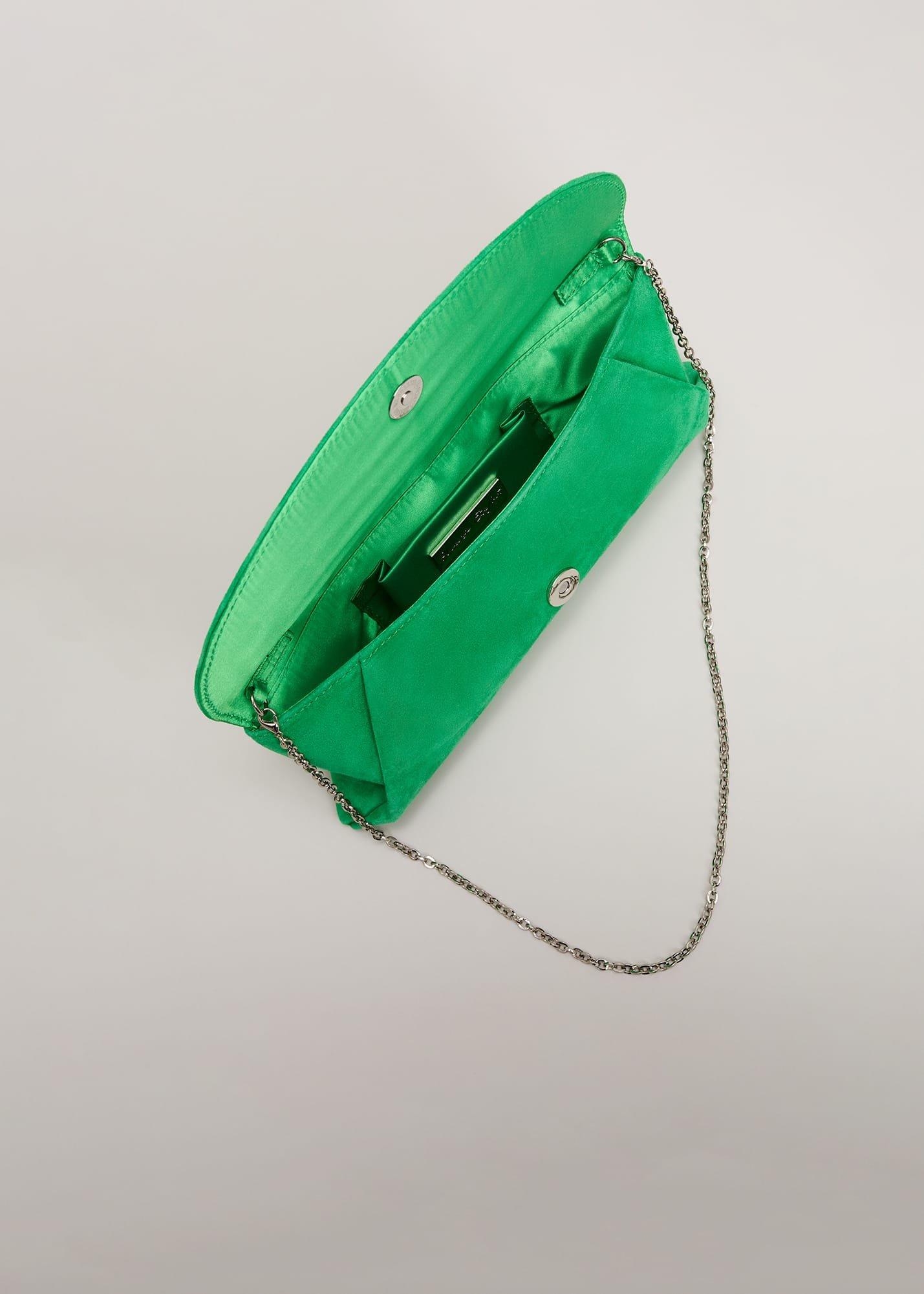 Suede Clutch Bag
