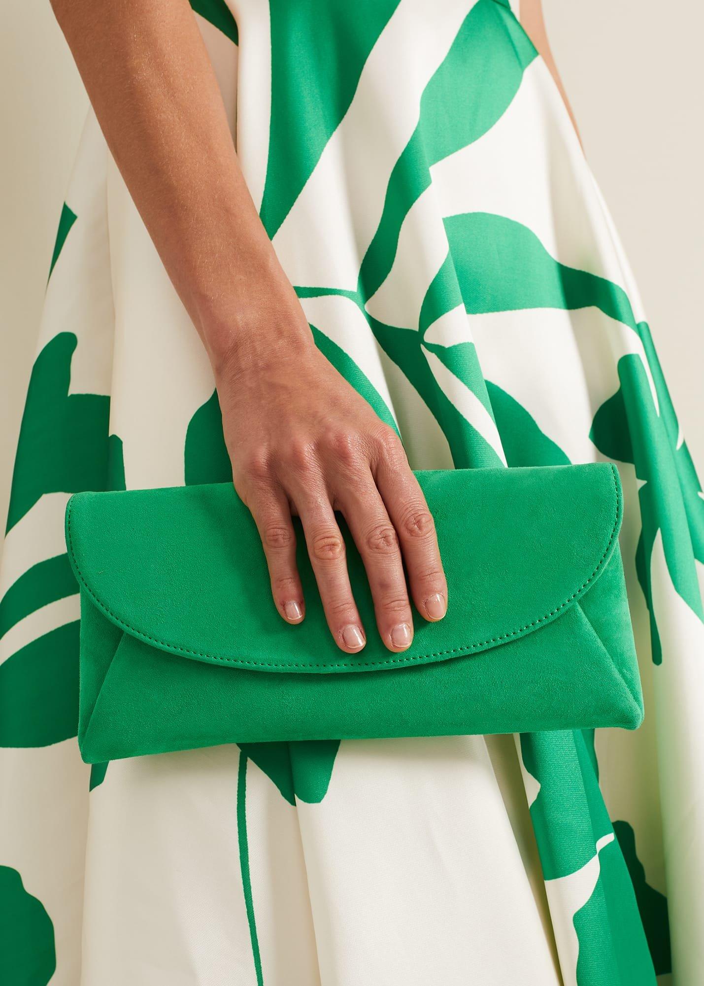 Suede Clutch Bag