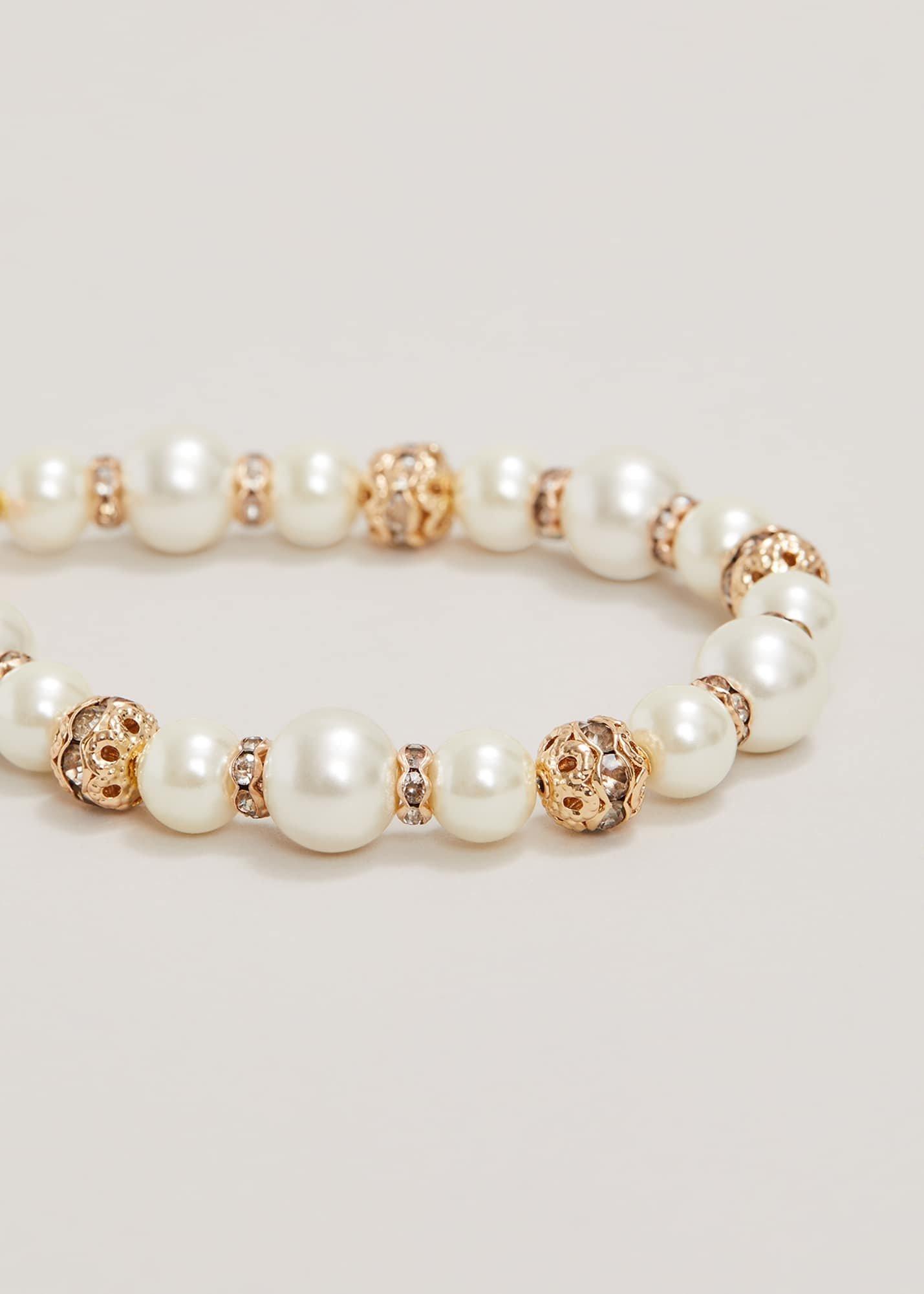 Bead And Pearl Bracelet