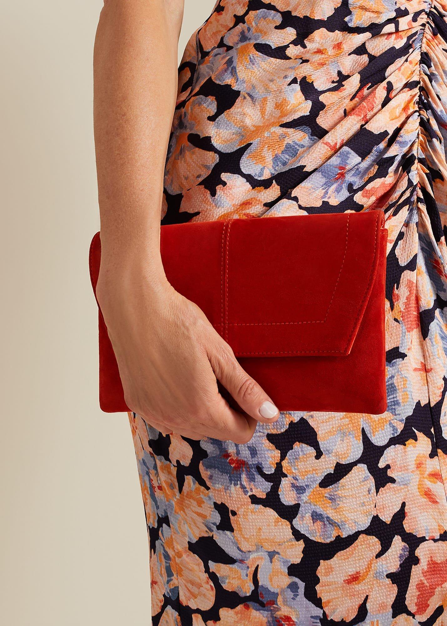Square Suede Clutch