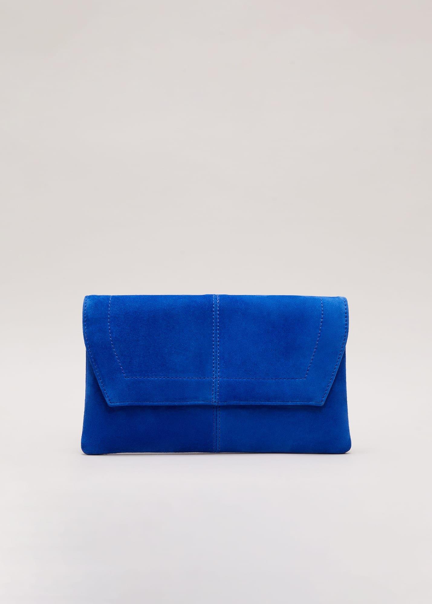 Square Suede Clutch Bag
