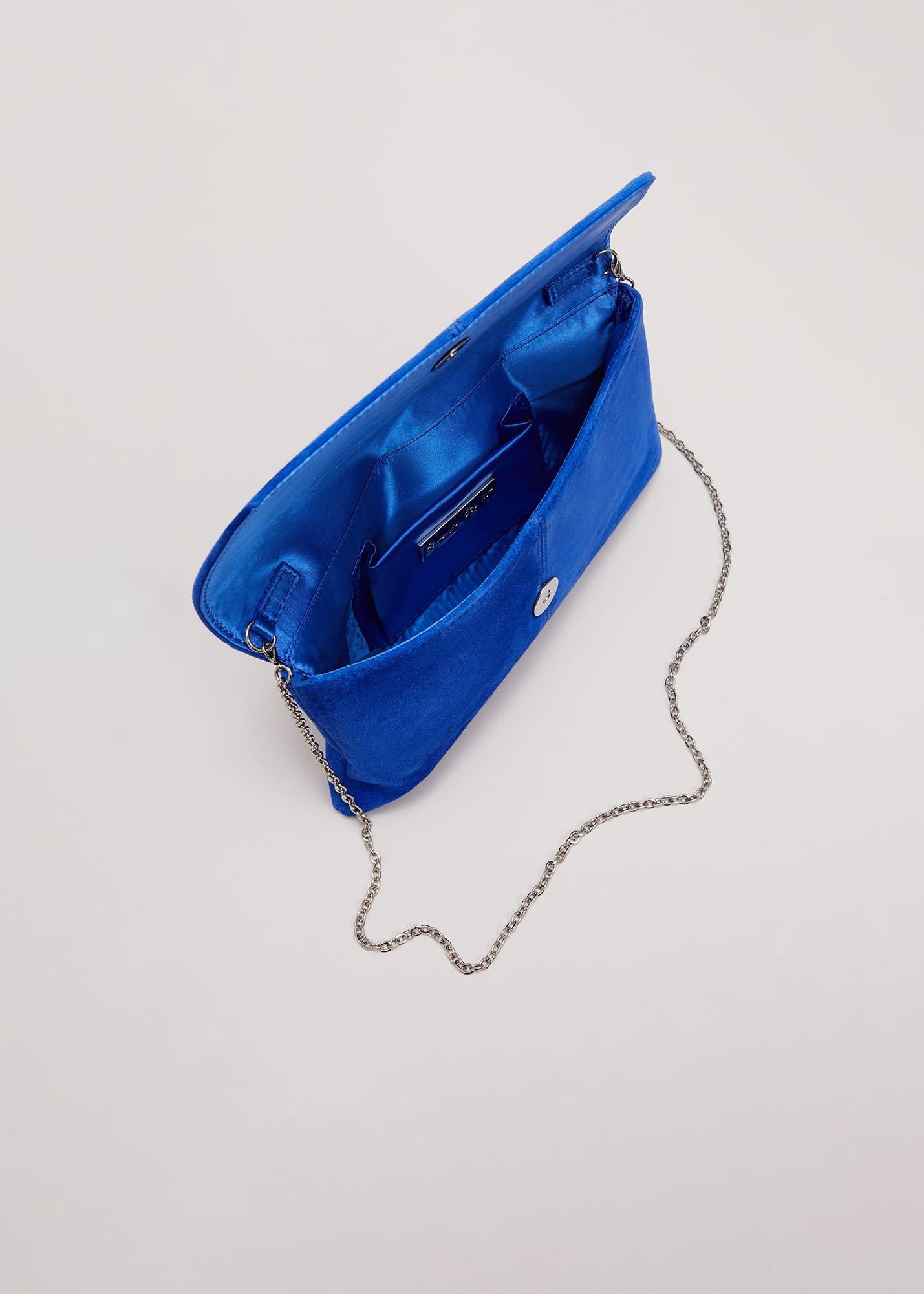 Square Suede Clutch Bag