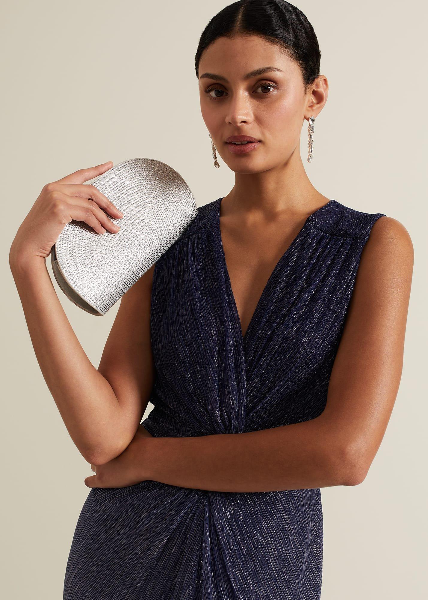 Embellished Semi Circle Bag