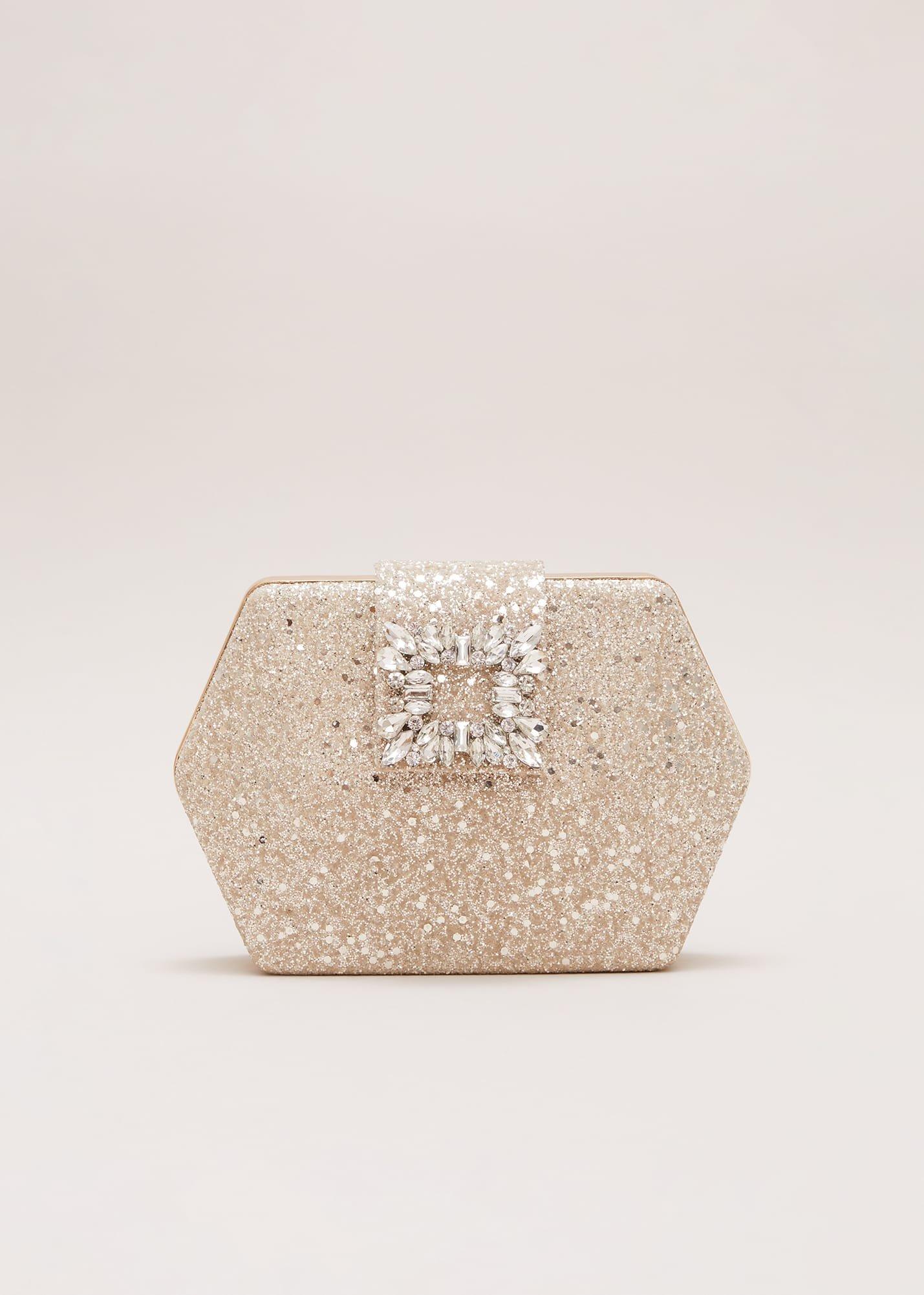 Glitter Embellished Hexagon Bag