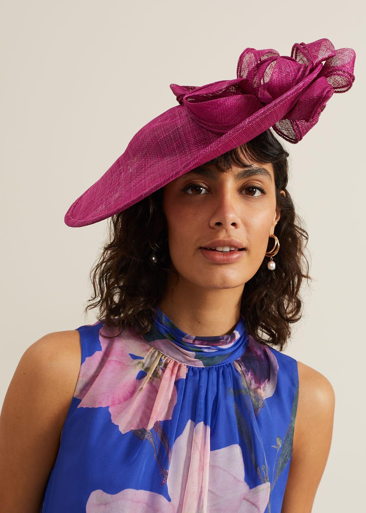 Double Bow Round Disc Fascinator