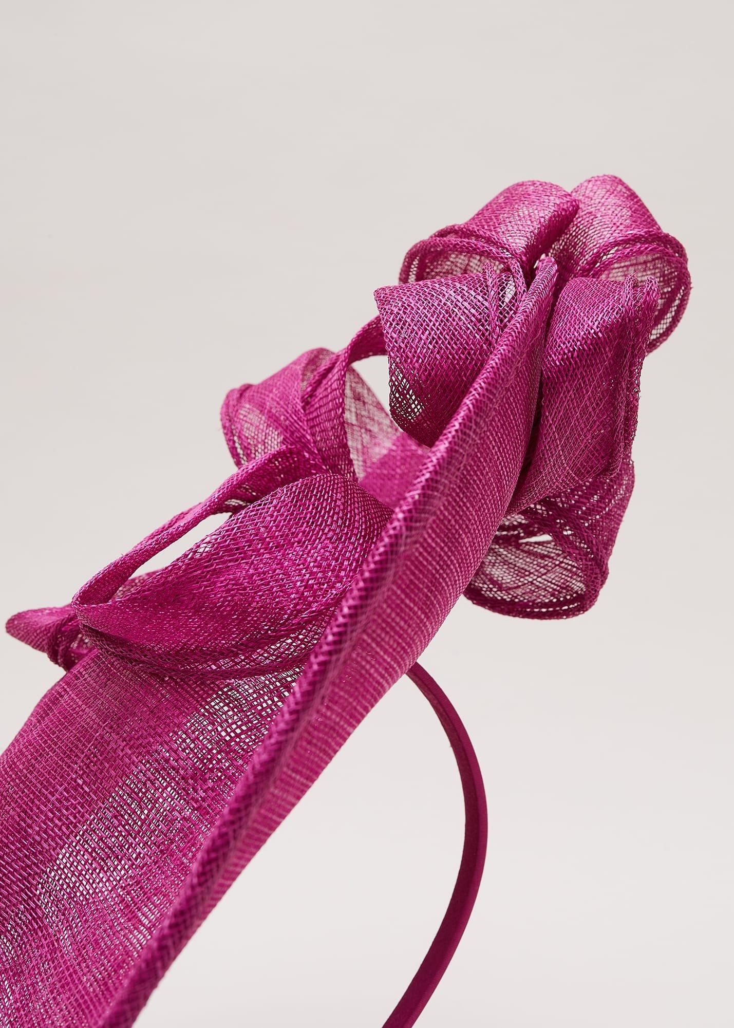 Double Bow Round Disc Fascinator