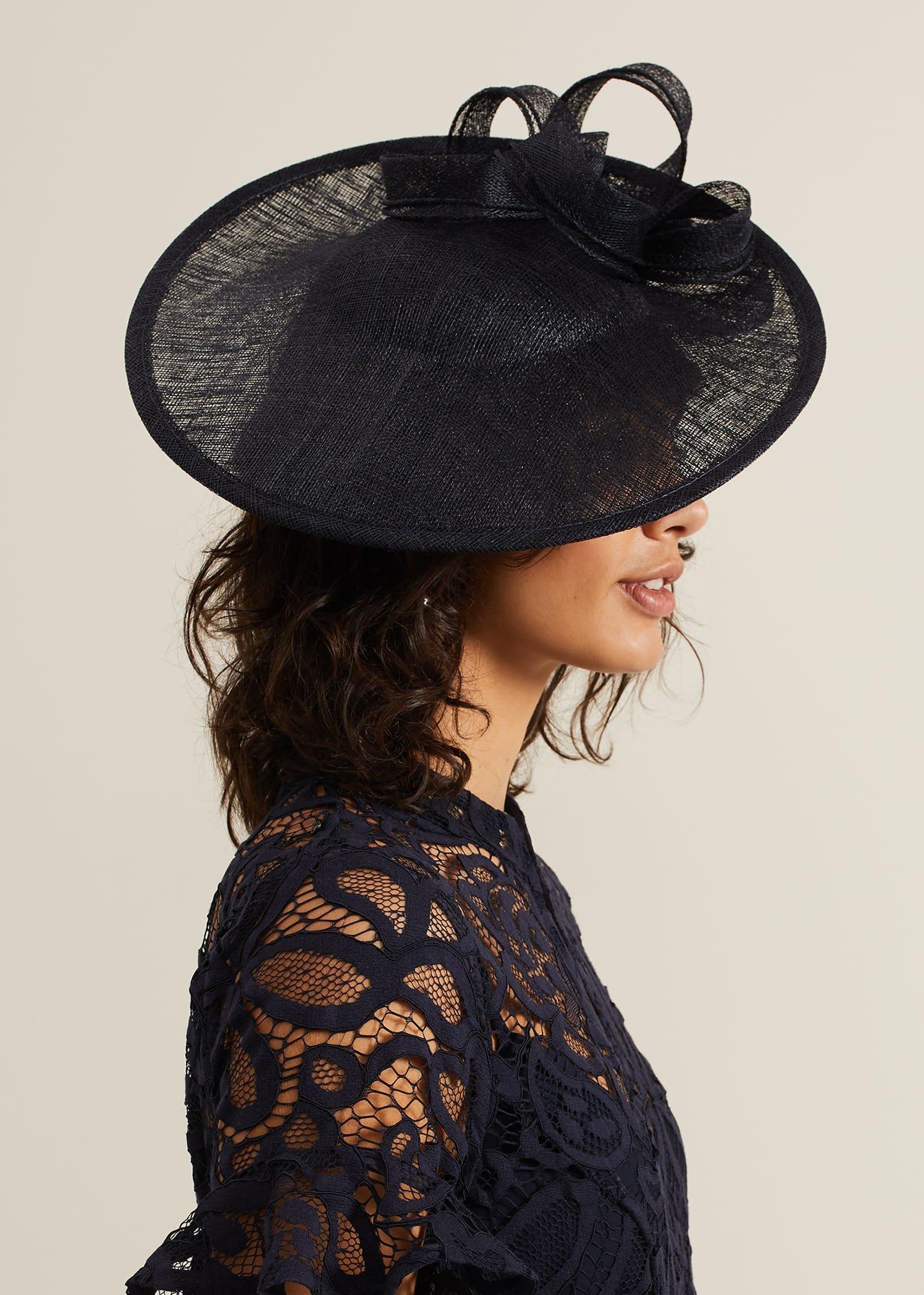Double Bow Round Disc Fascinator