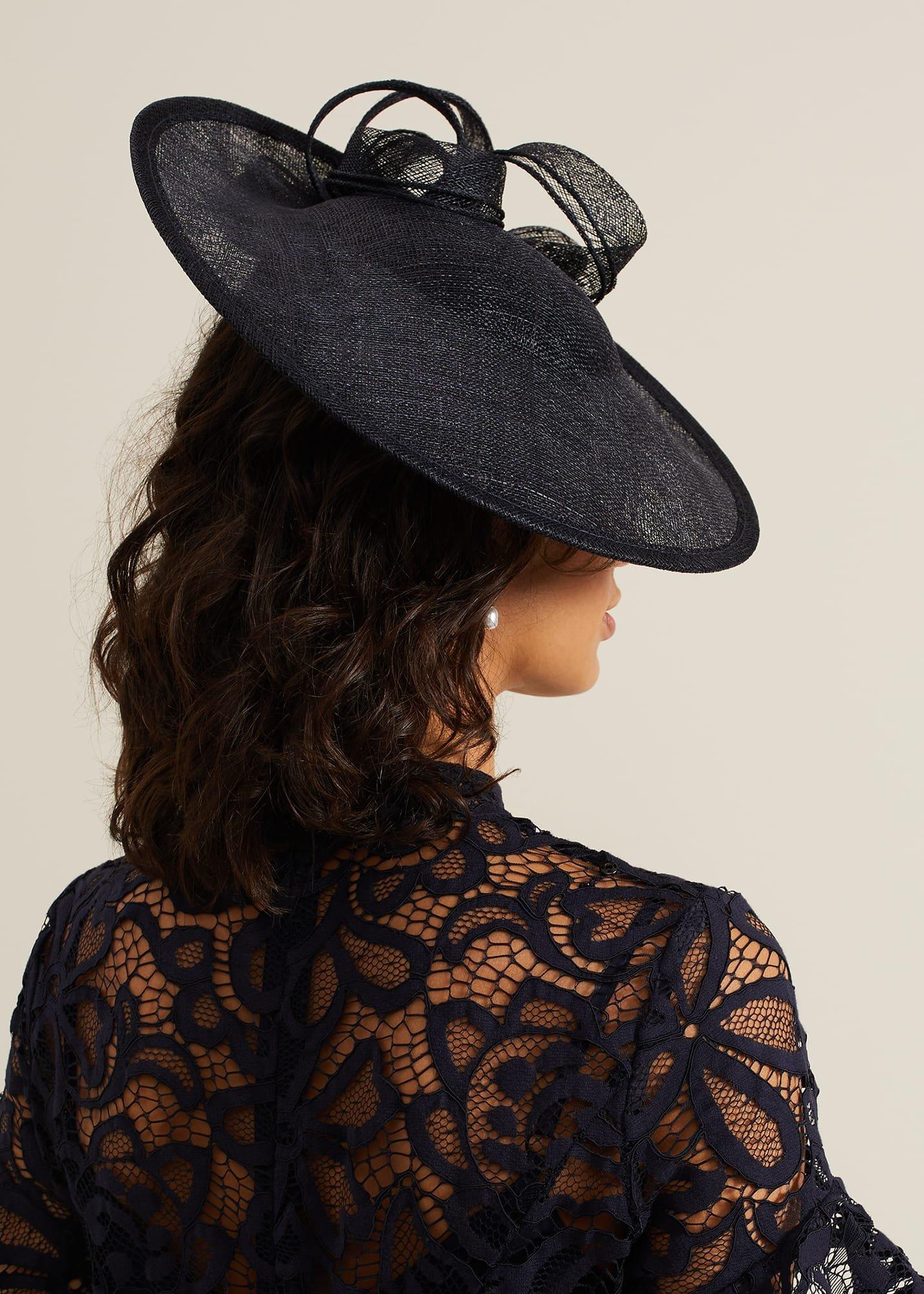 Double Bow Round Disc Fascinator