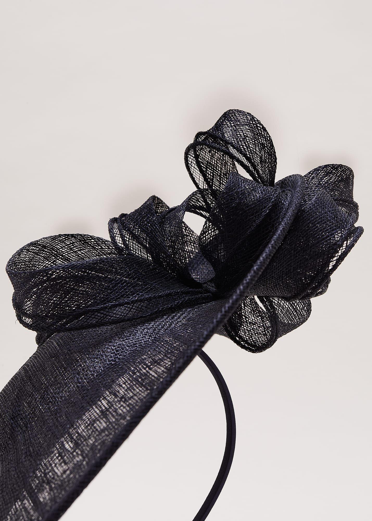 Double Bow Round Disc Fascinator