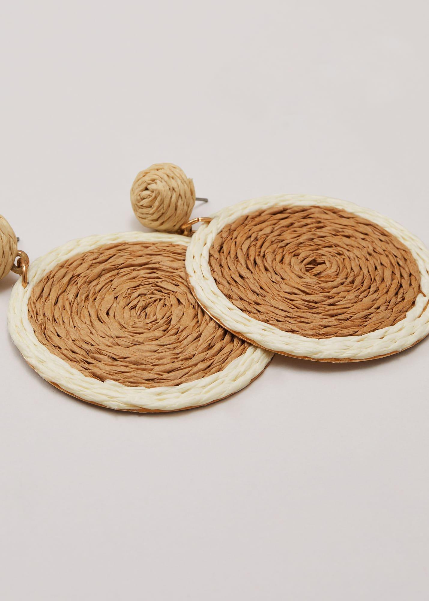 Raffia Oversized Circular Earring