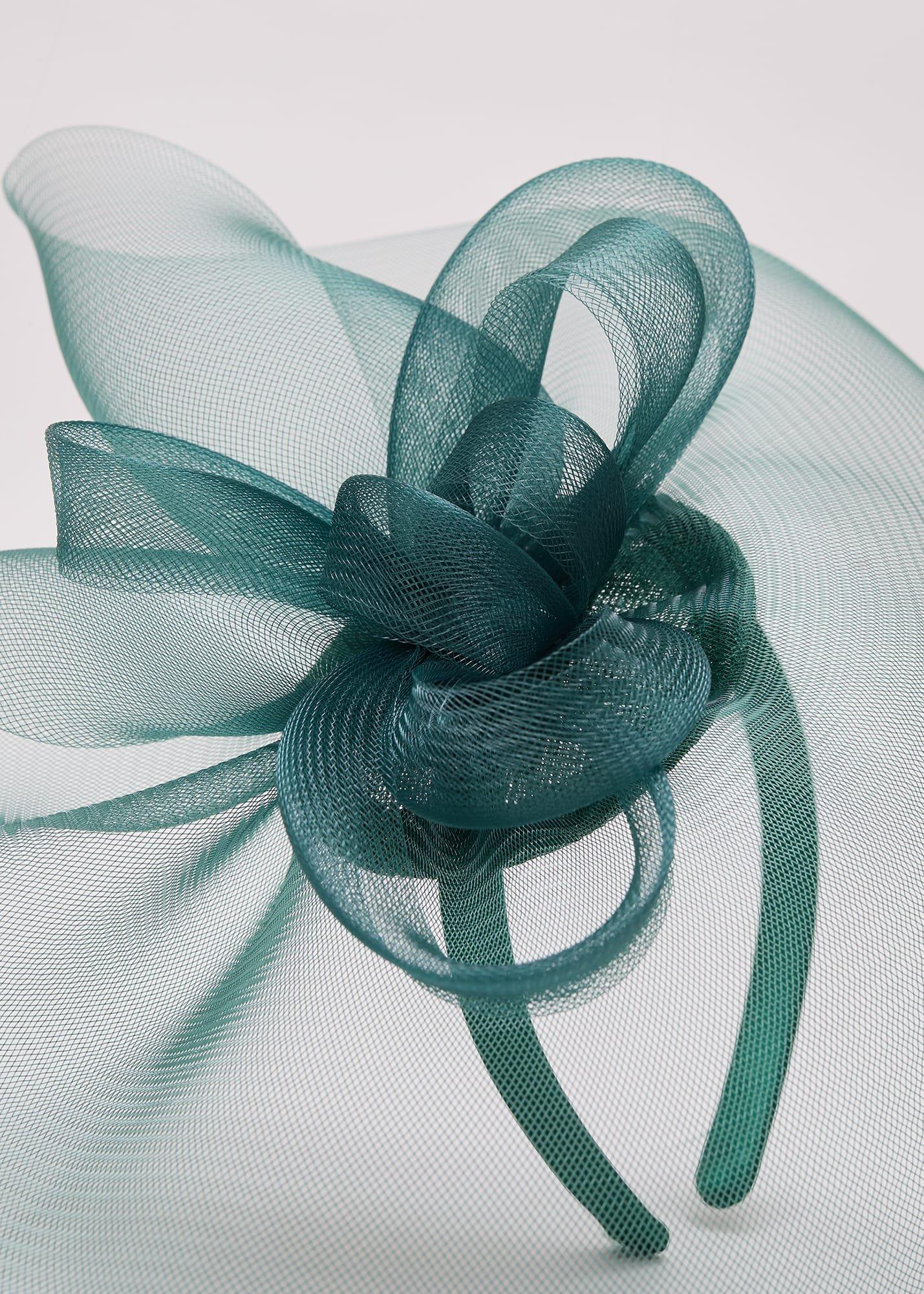 Green Bow Freeform Fascinator