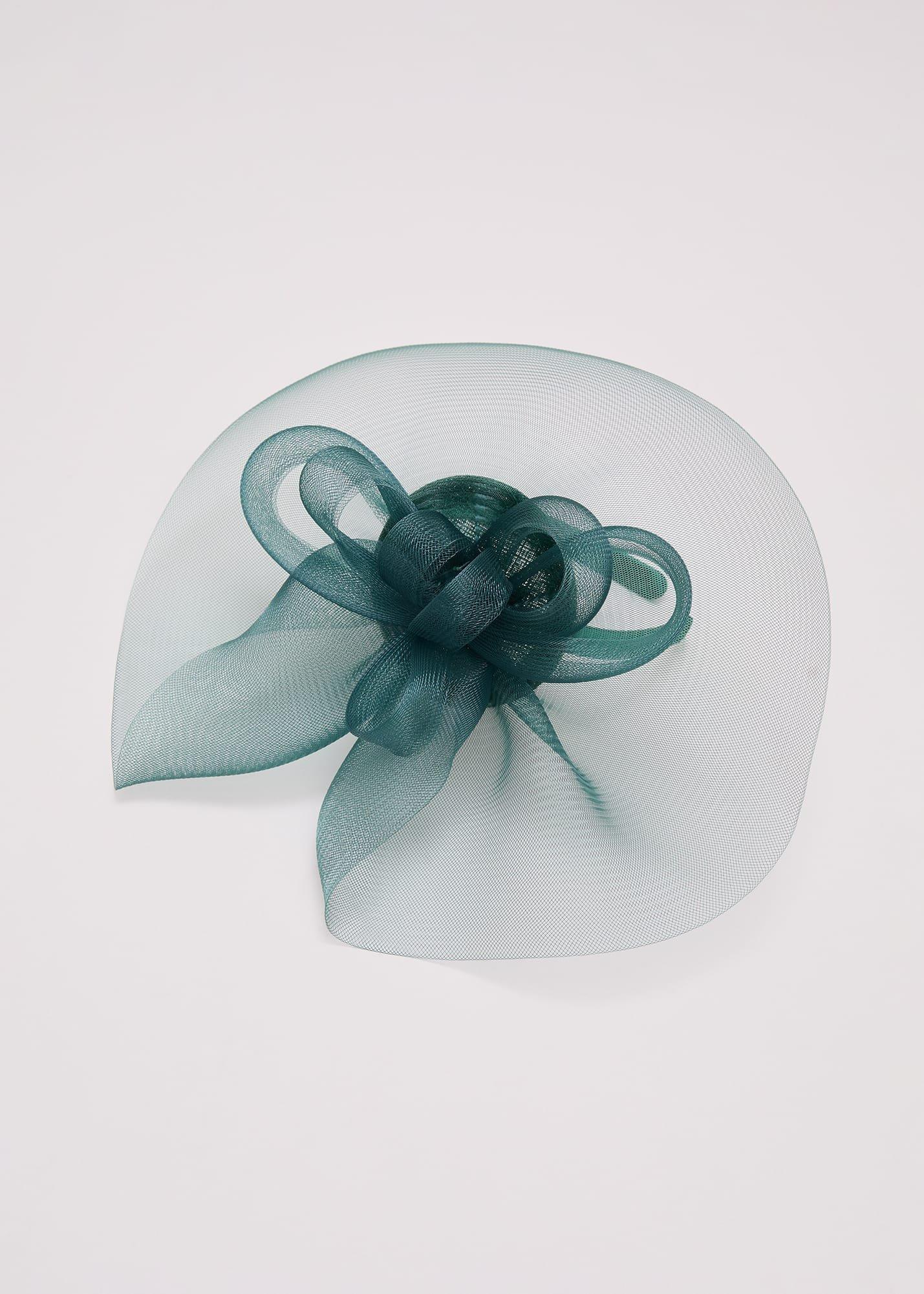 Green Bow Freeform Fascinator