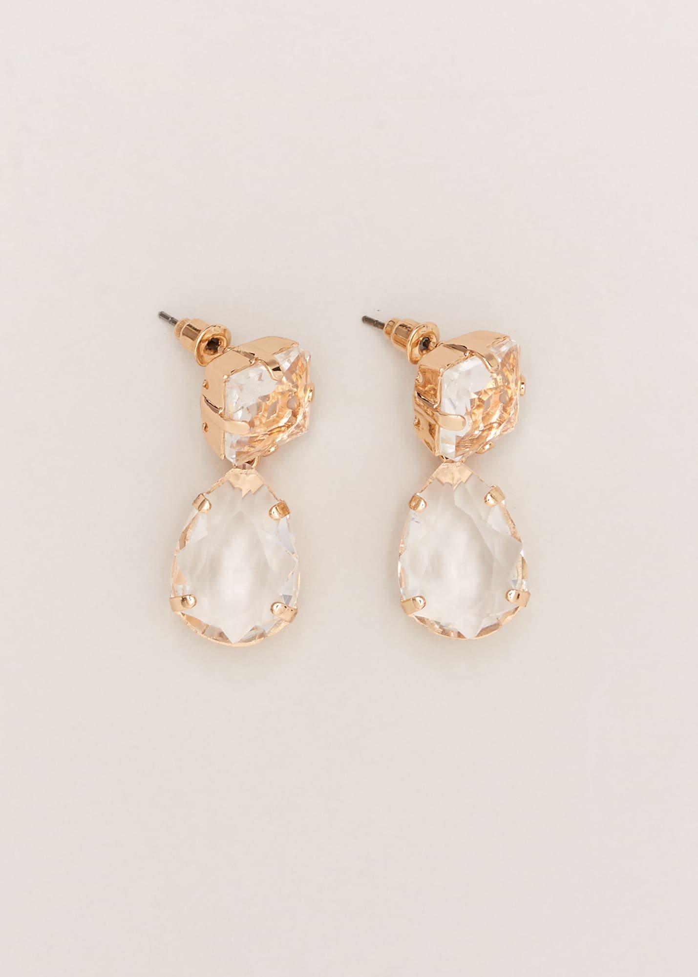 Stone Teardrop Earrings