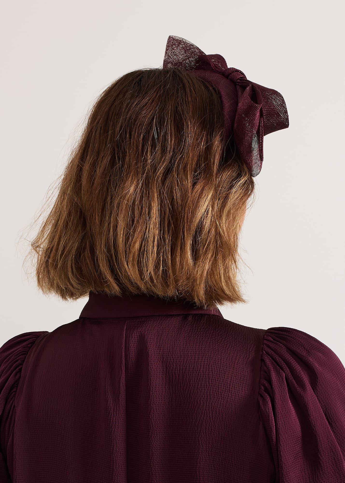 Purple Padded Bow Headband