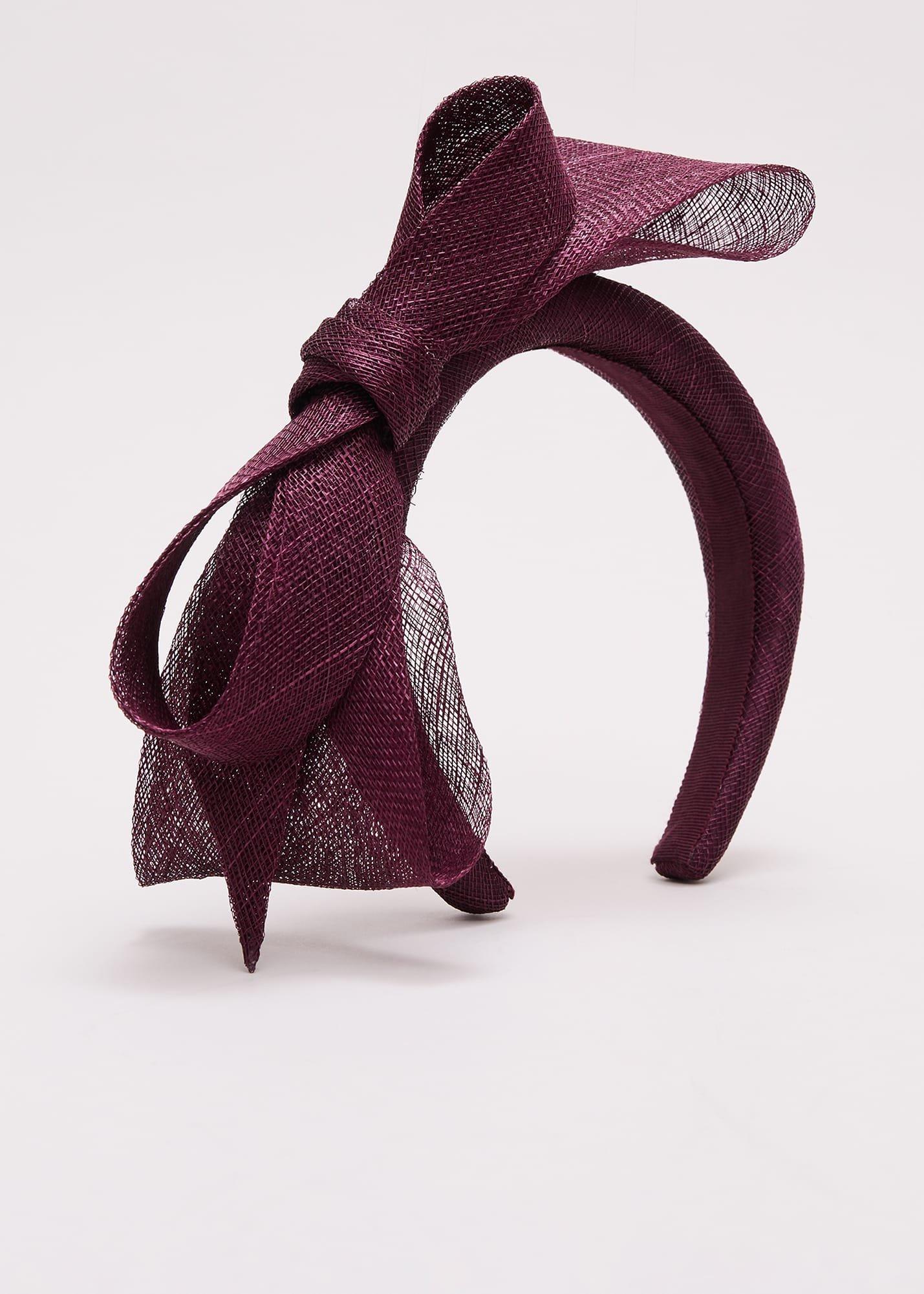 Purple Padded Bow Headband