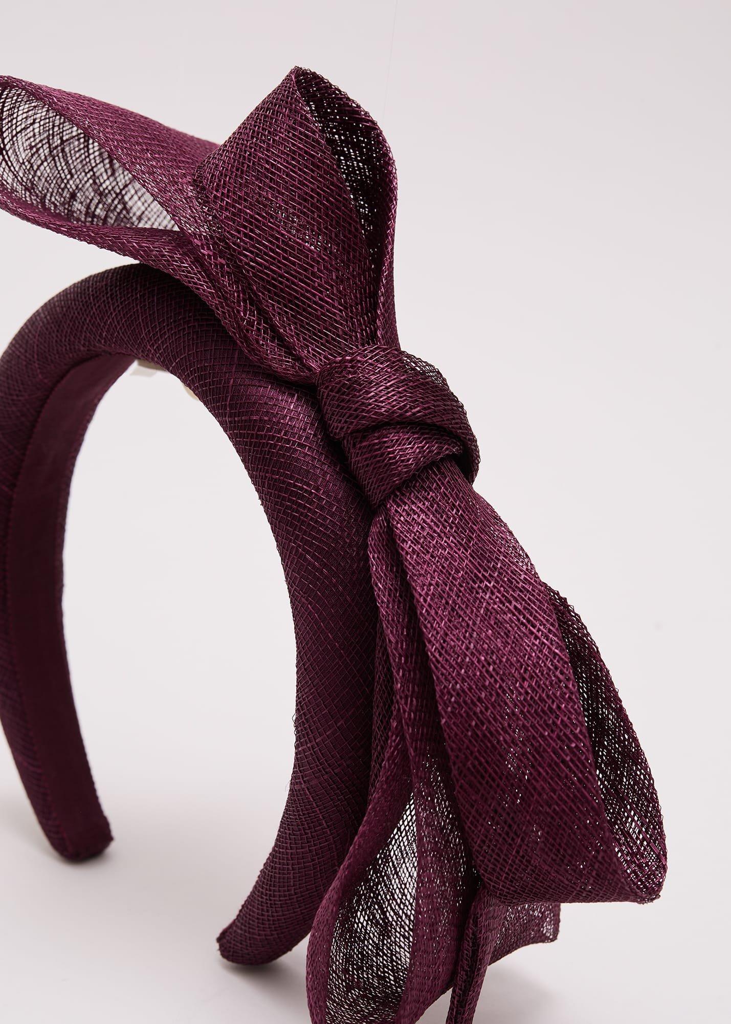 Purple Padded Bow Headband