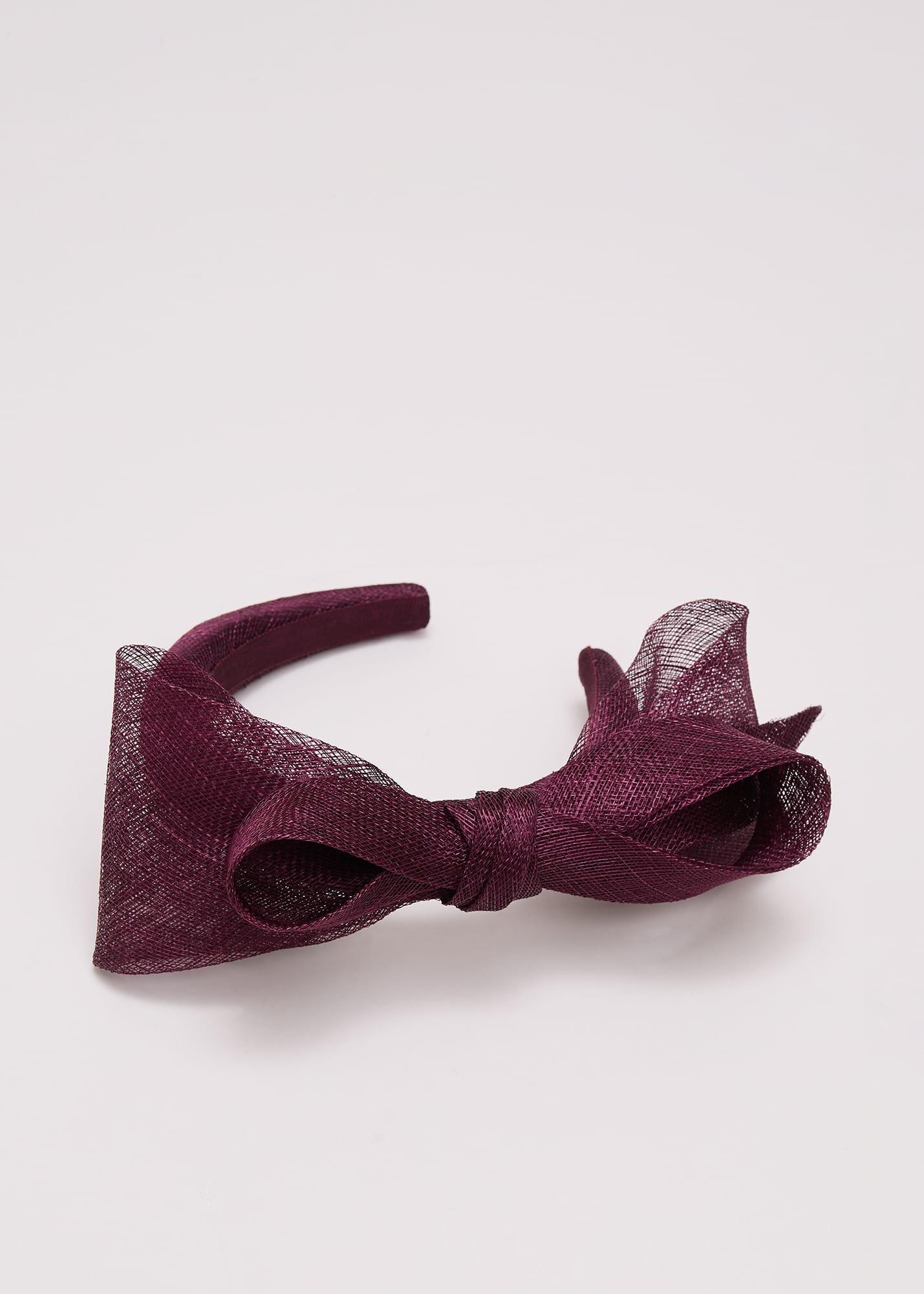 Purple Padded Bow Headband