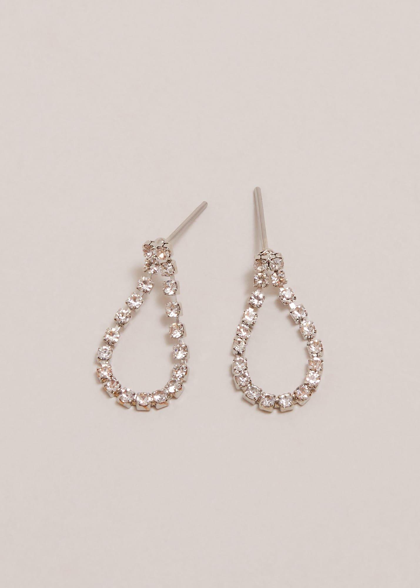 Sparkle Stone Teardrop Earrings