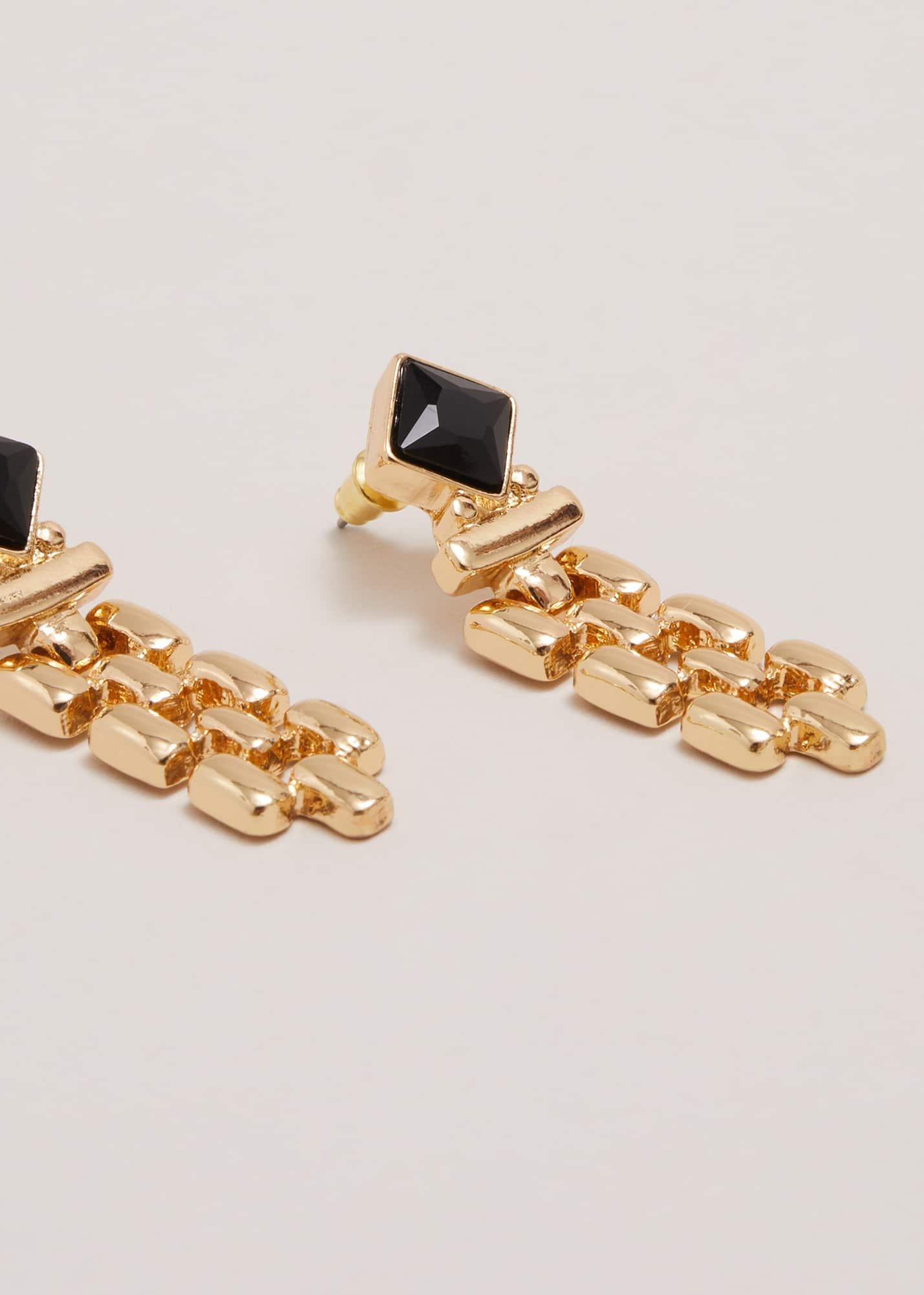 Gold Chain Drop Earrings