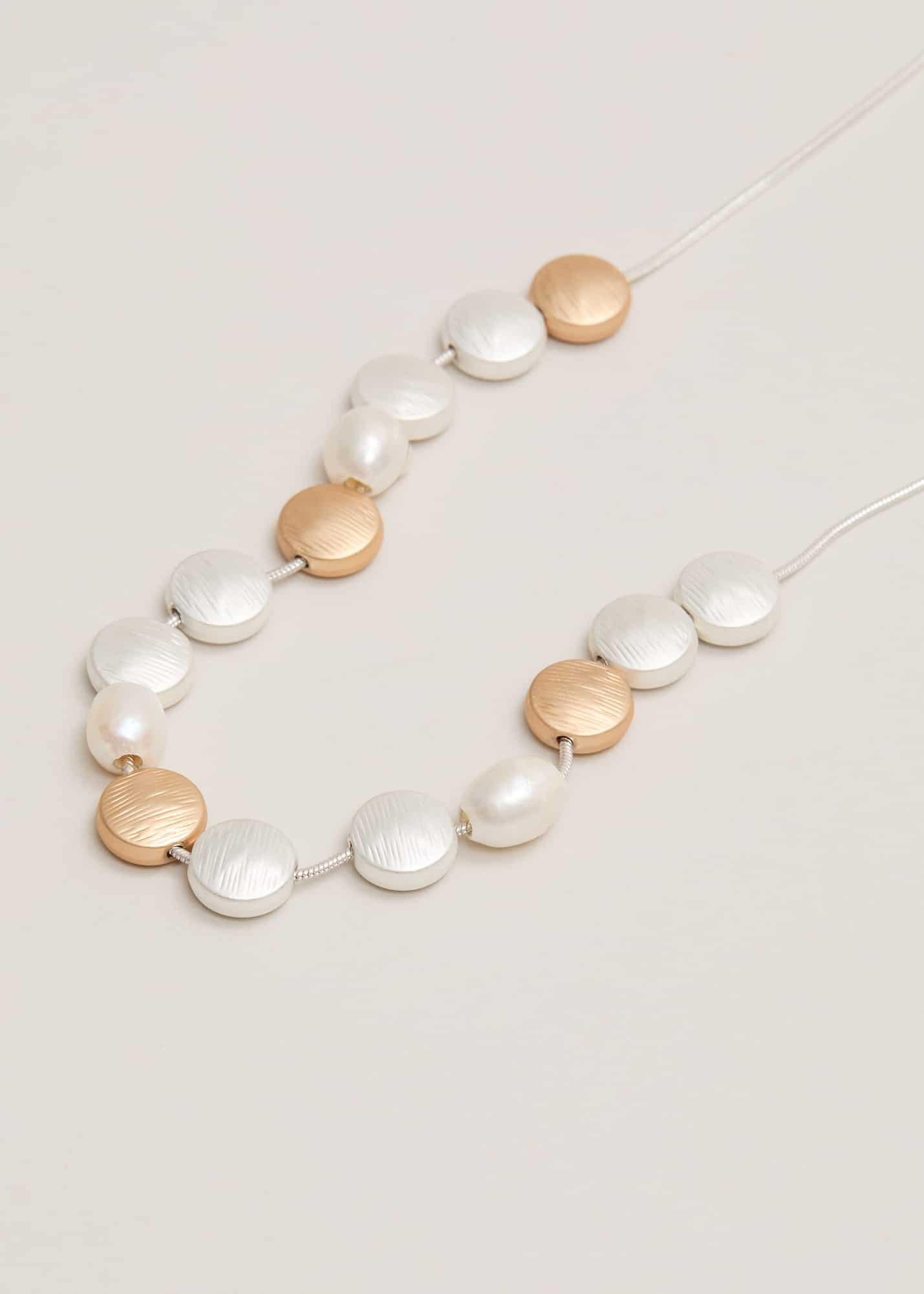 Beaded And Pearl Necklace