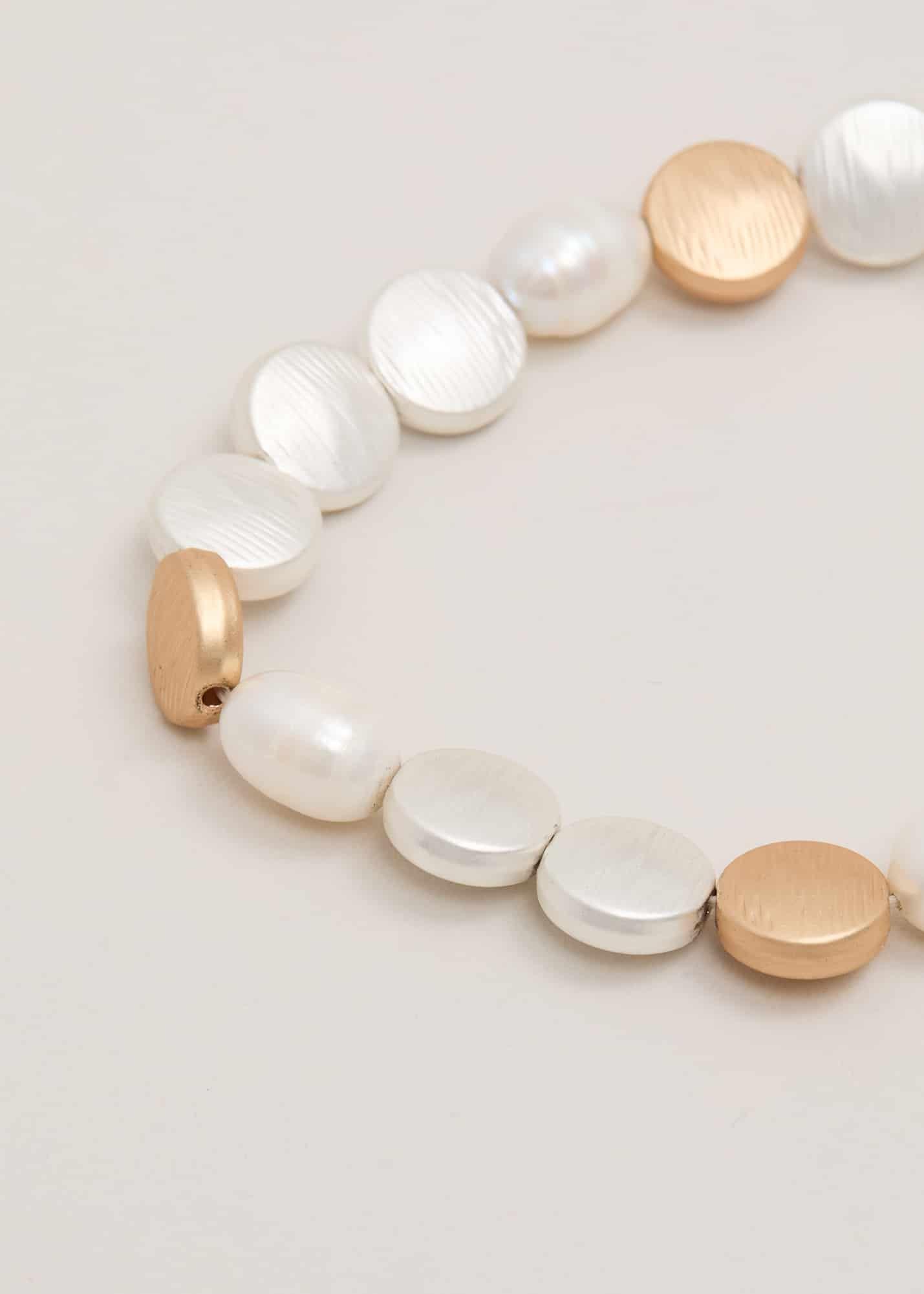 Beaded And Pearl Bracelet