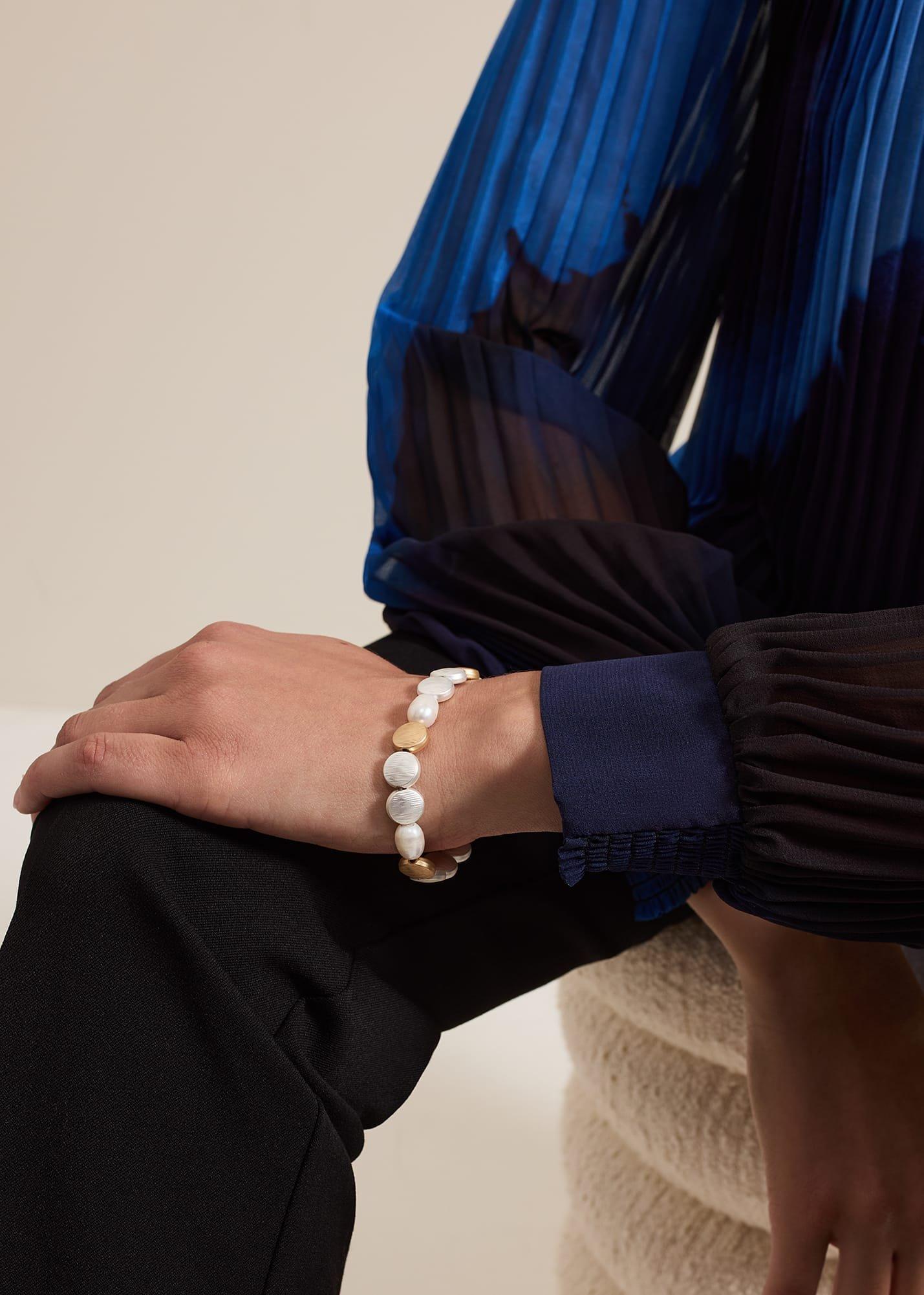 Beaded And Pearl Bracelet